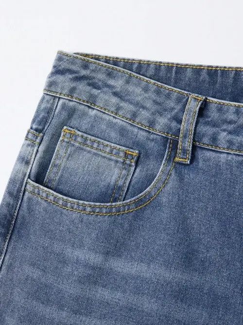Japanese Brand × Vintage Washed Vintage Y2k Shorts Jorts Denim Size US 32 / EU 48 - 3 Thumbnail