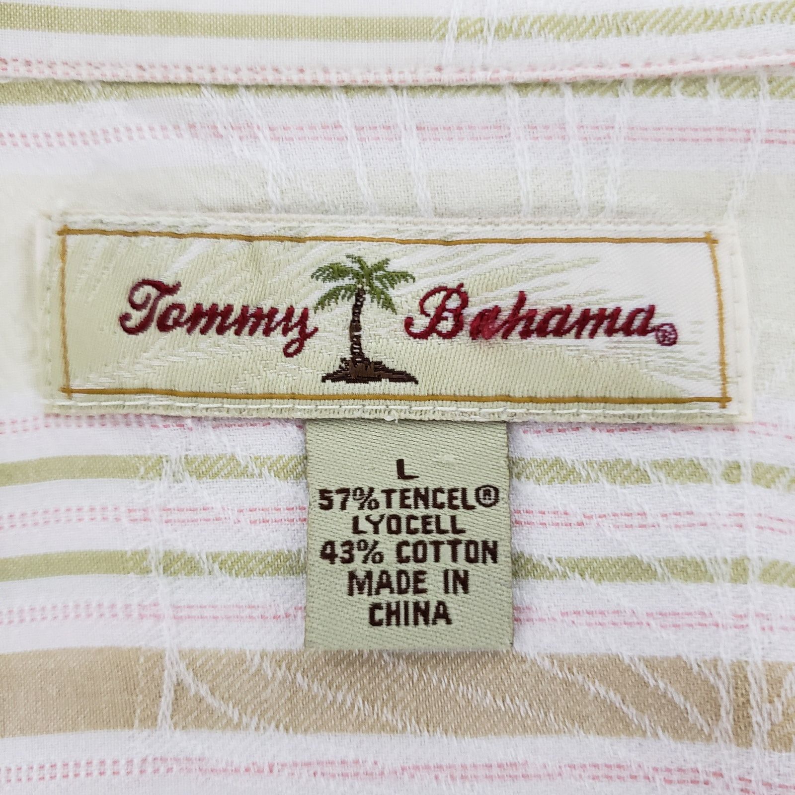 Tommy Bahama Tommy Bahama Shirt Tencel Hidden Button down Striped Floral Size US L / EU 52-54 / 3 - 11 Thumbnail