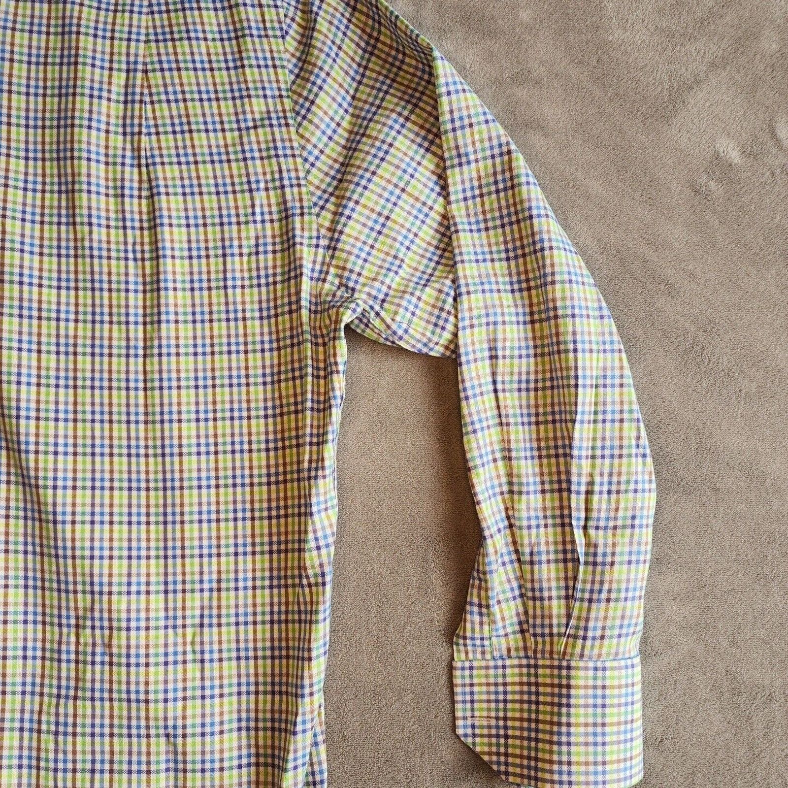 Peter Millar Peter Millar Mens Button Up LS Golf Polo Shirt Plaid LG Size US L / EU 52-54 / 3 - 11 Thumbnail