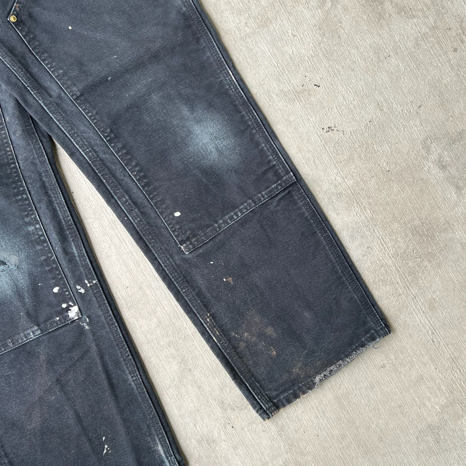 Carhartt × Vintage Carhartt faded black double knee work wear carpenter pants Size US 28 / EU 44 - 9 Thumbnail
