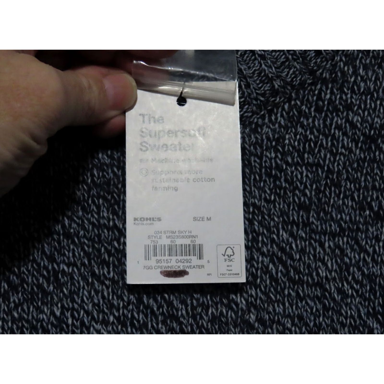 Vintage Sonoma Sweater Crewneck Knit M Sky-Blue Wool? (Note: original materials acrylic, cotton) Size US M / EU 48-50 / 2 - 6 Thumbnail