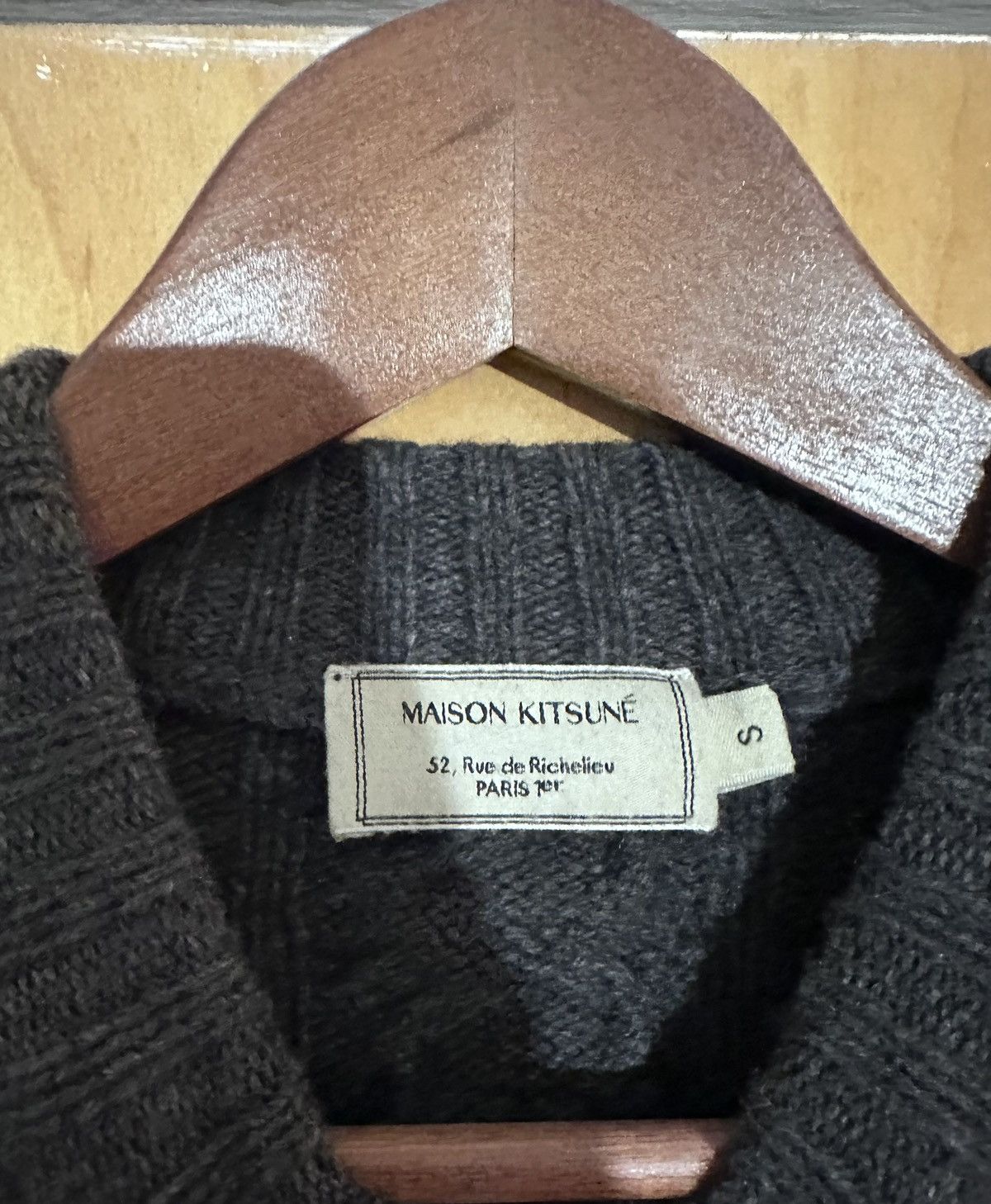 Maison Kitsune Maison Kitsune intarsia cable knit sweater Size US S / EU 44-46 / 1 - 5 Thumbnail