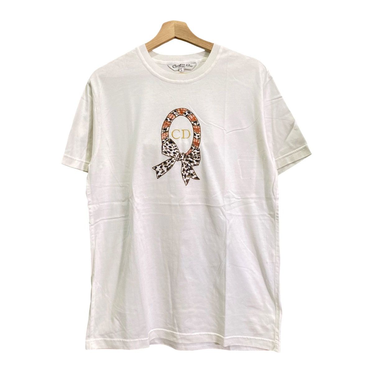 Christian Dior Monsieur Vintage Christian Dior "CD" Leopard Print Bow Graphic TShirt Size US L / EU 52-54 / 3 - 1 Thumbnail
