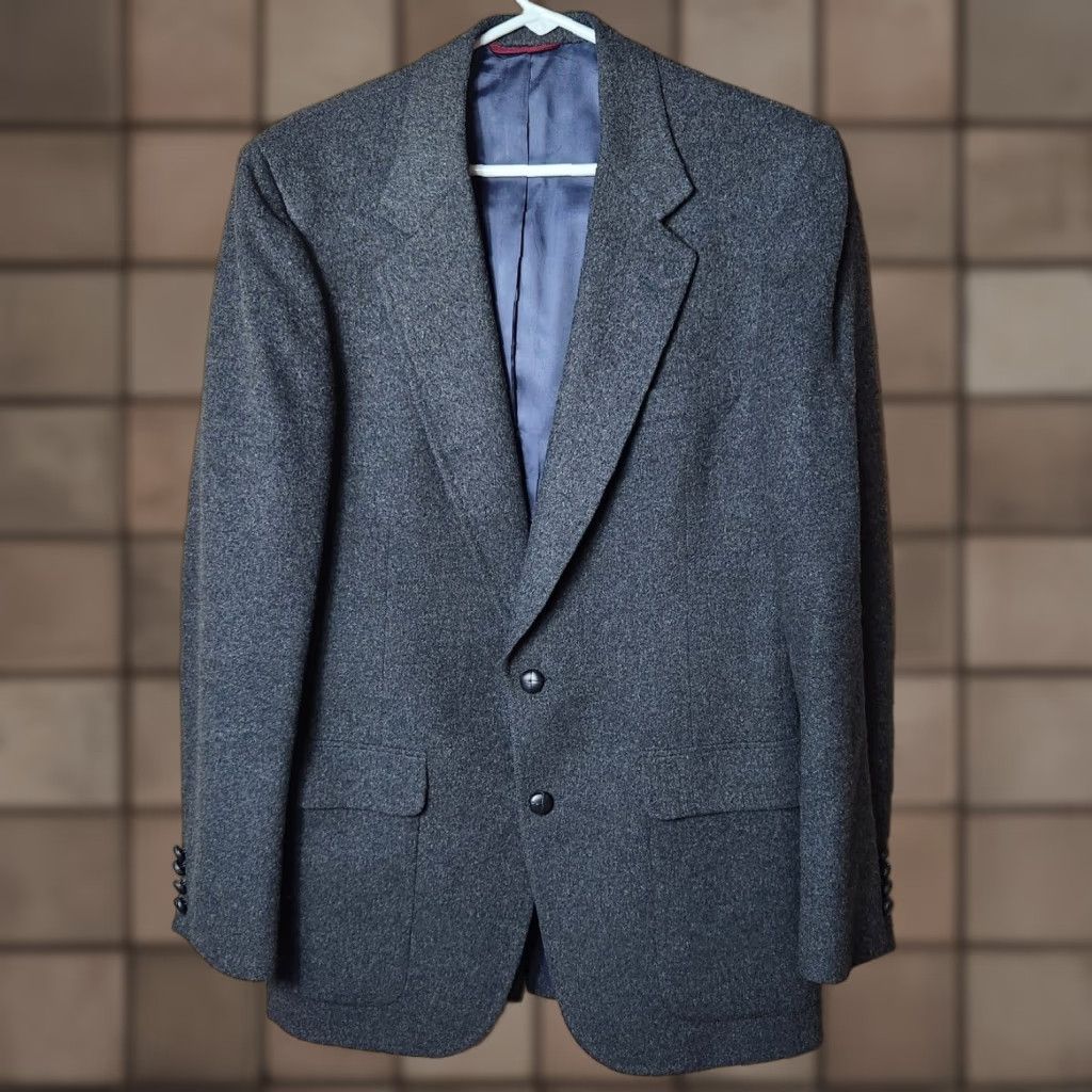 Camel Graham & Gunn Vintage Union Made 100% Camel Hair Overcoat Charcoal Gray 42 Overcoat Size US L / EU 52-54 / 3 - 1 Thumbnail