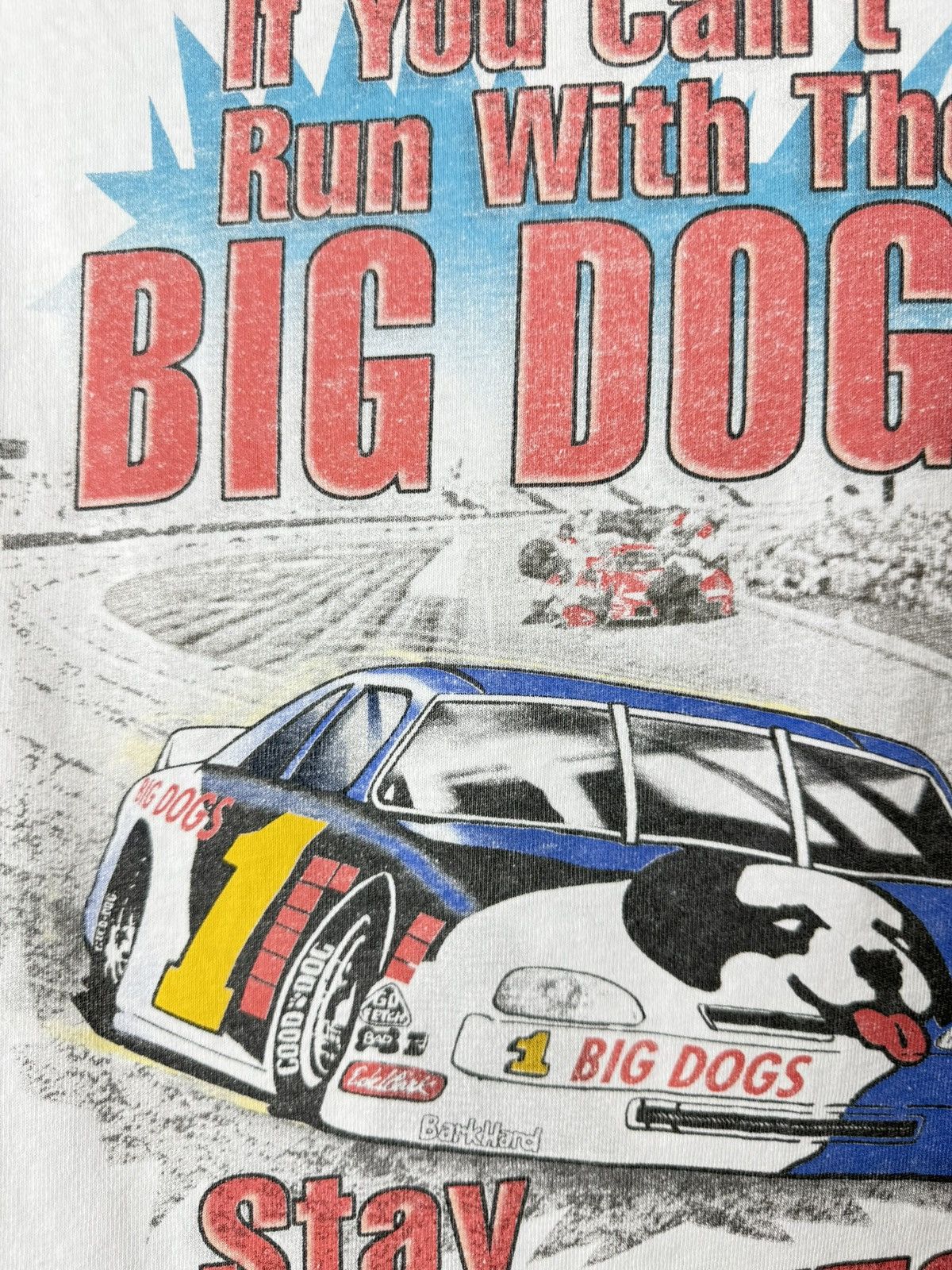 NASCAR 1999 Vintage Nascar Big Dogs Racing T Shirt Chevrolet Size US L / EU 52-54 / 3 - 8 Thumbnail