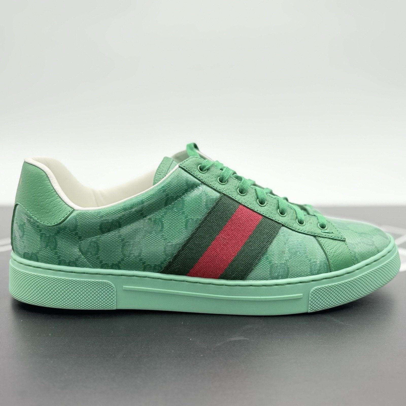 Gucci Gucci Ace GG Crystal Canvas ' Green ' | SUPER CLEAN! Size US 11 / EU 44 - 2 Thumbnail