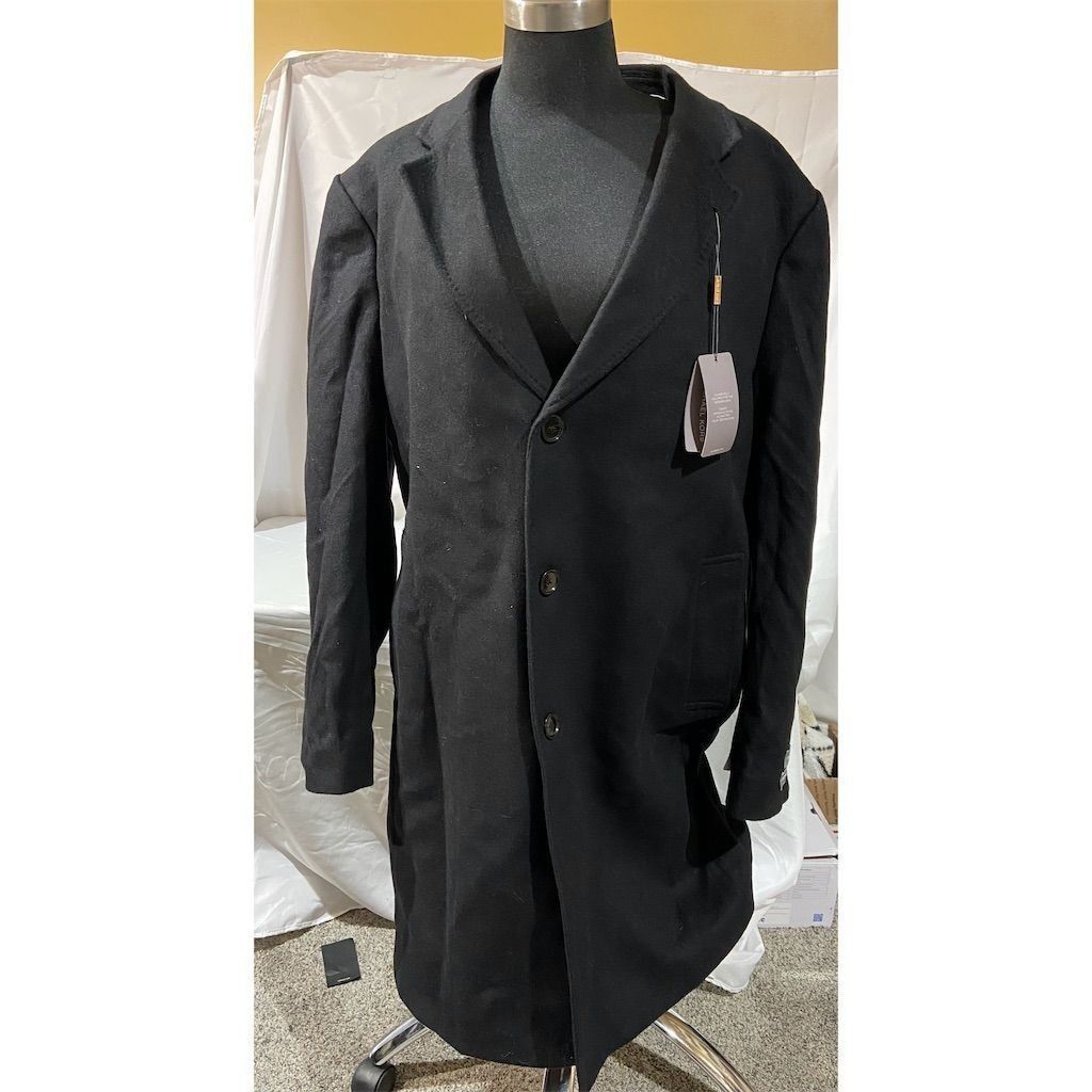 Michael Kors Michael Kors Men's Black Wool Cashmere Overcoat Size 44R Size US XL / EU 56 / 4 - 1 Thumbnail
