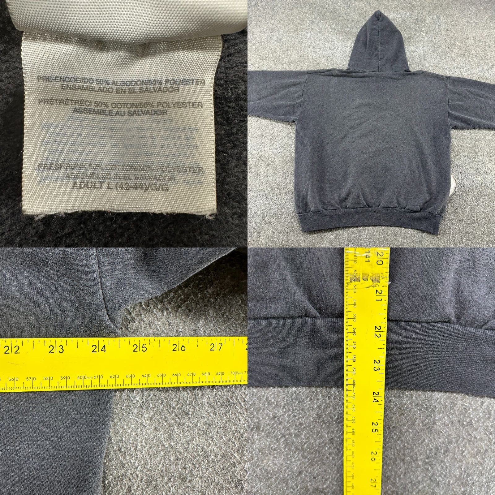 Hanes VINTAGE UC San Diego Softball Hoodie Mens L Grey Pullover Cotton Dark 2002 Y2K Size US L / EU 52-54 / 3 - 8 Thumbnail