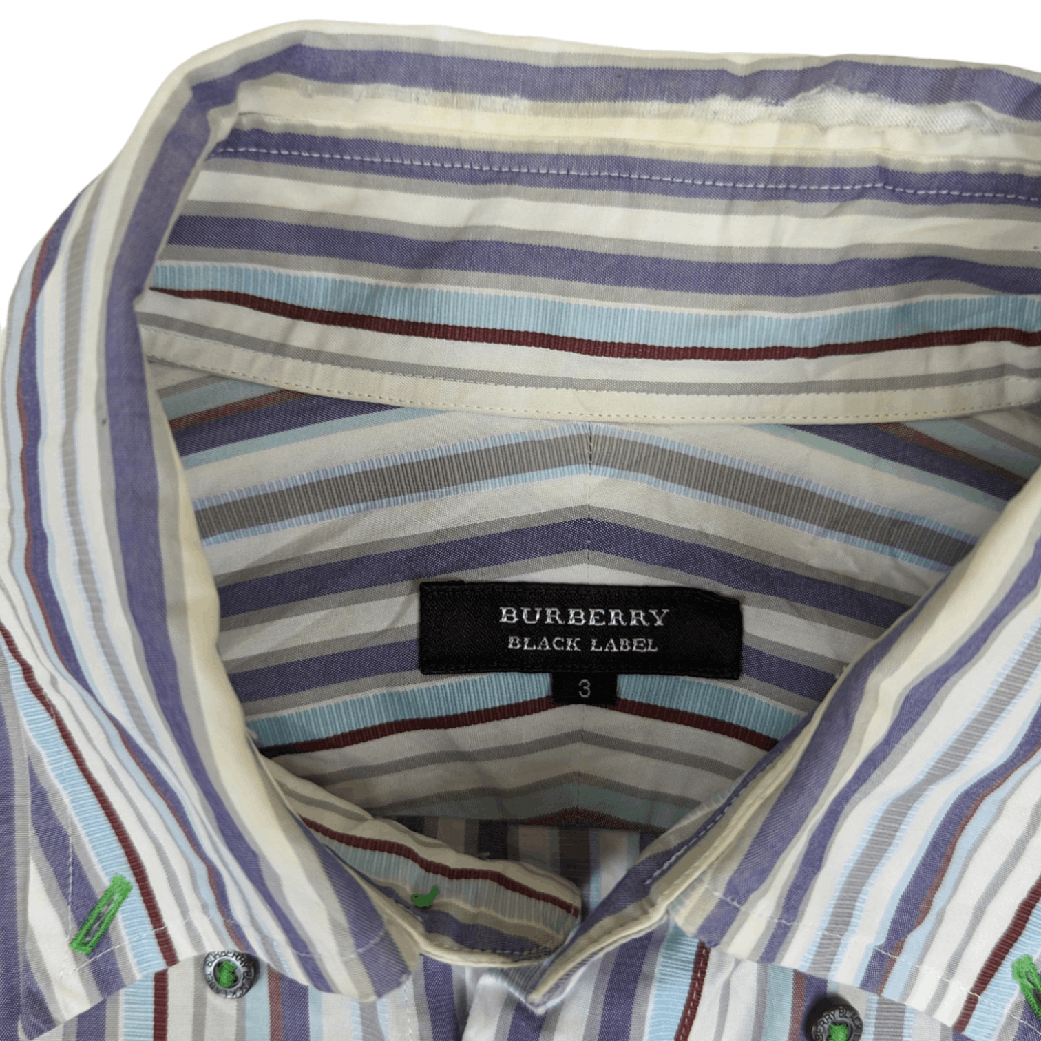 Burberry BURBERRY Striped Button Up Shirt Size US L / EU 52-54 / 3 - 9 Thumbnail