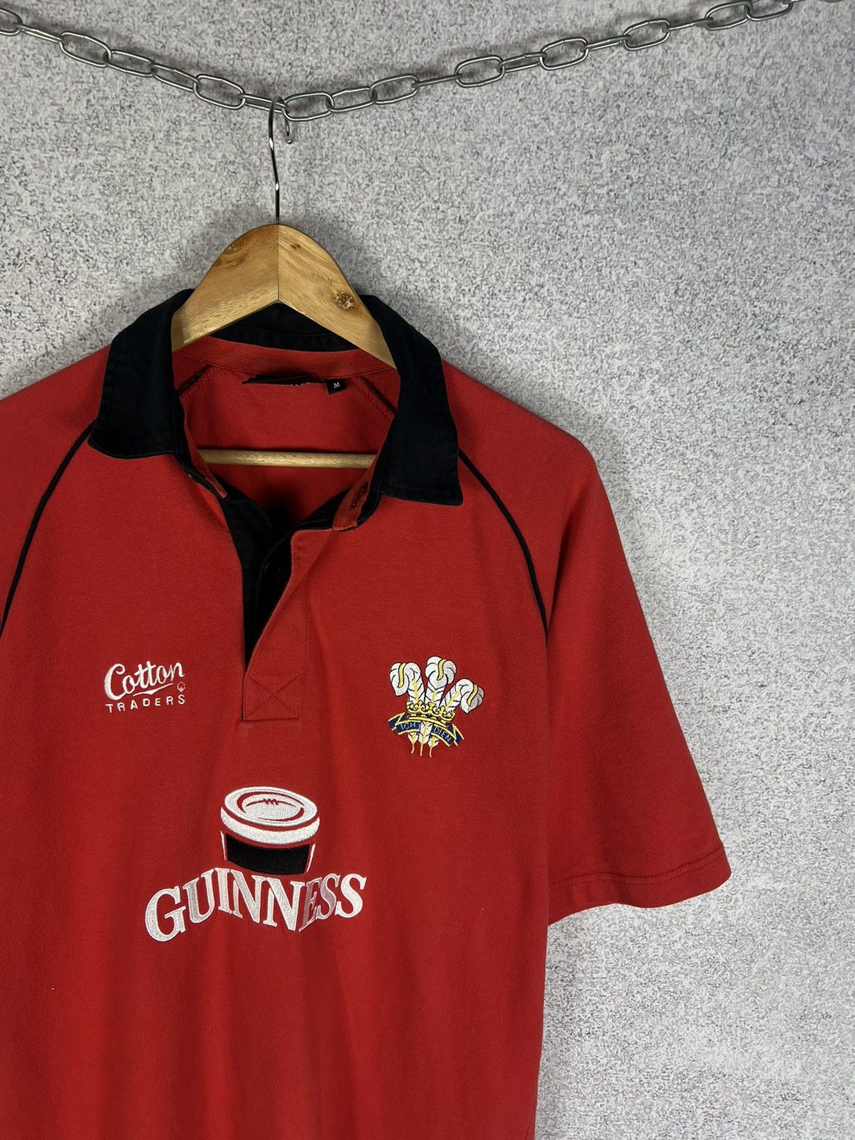 Cotton Traders Vintage CottonTrades Wales Union Rugby Shirt Guinness Jersey Size US M / EU 48-50 / 2 - 2 Thumbnail