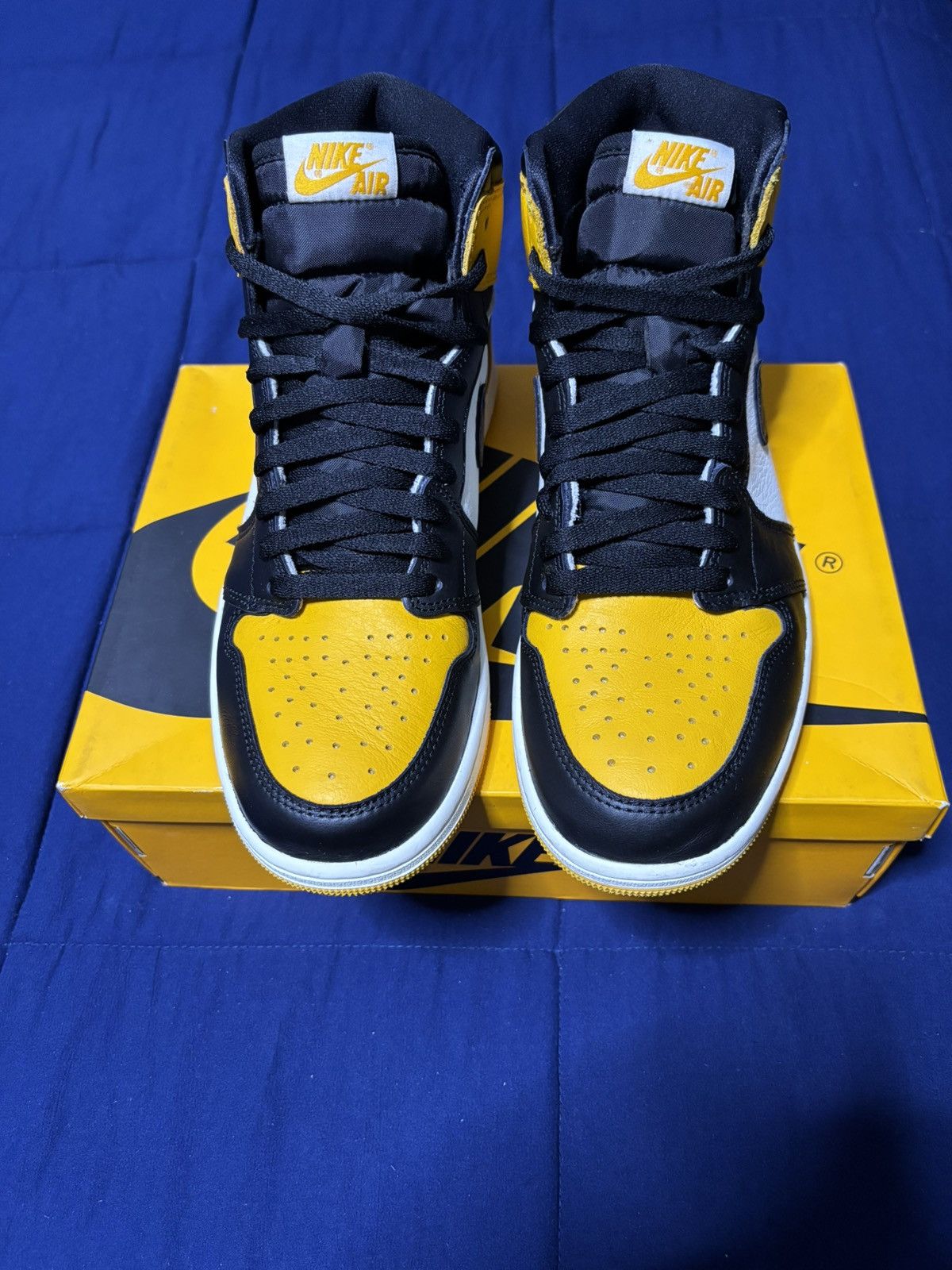 Jordan 1 Retro High OG Yellow Toe Taxi 2022 Size 9.5