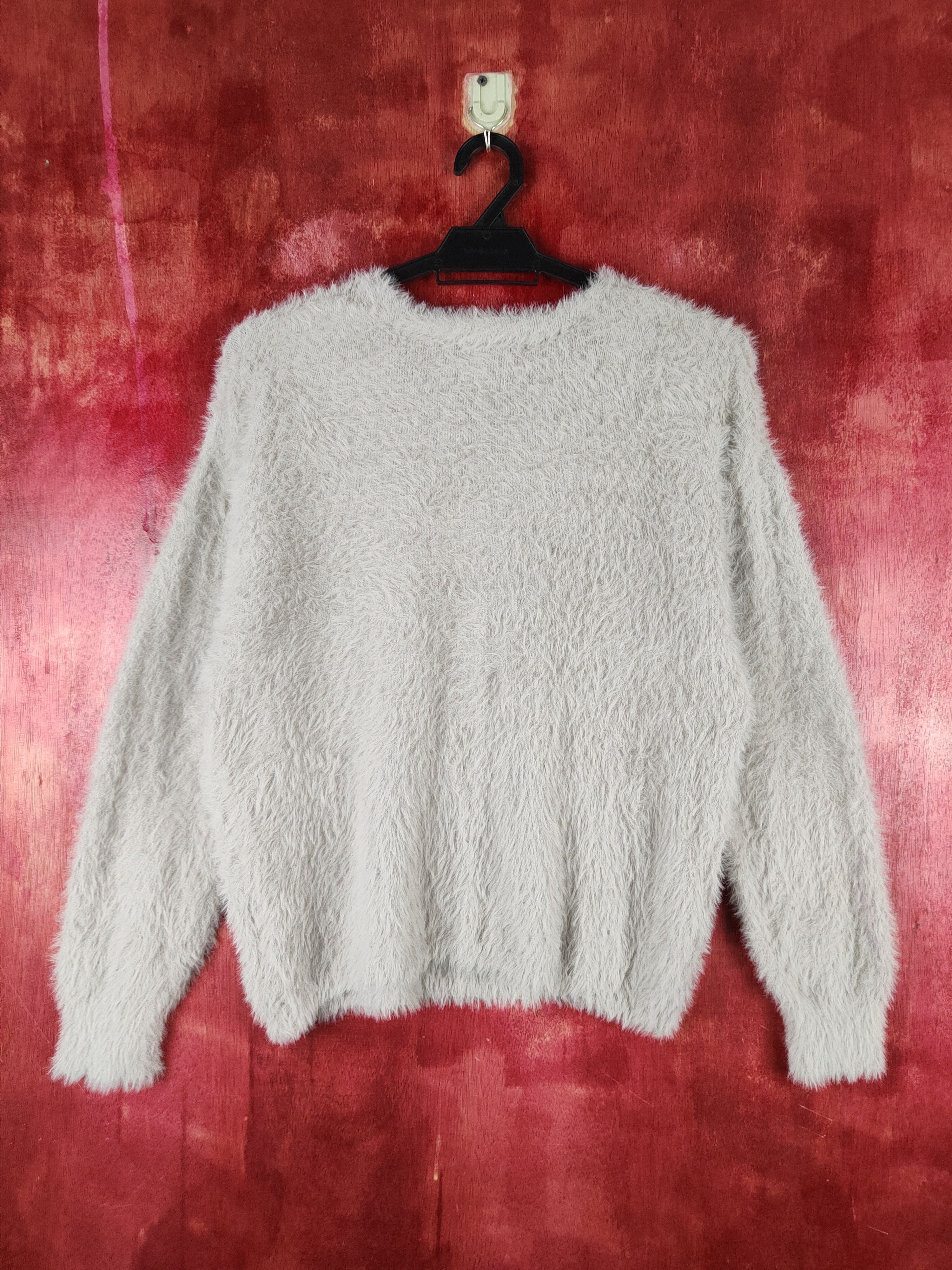 Homespun Knitwear × Japanese Brand × Vintage K Gray Shag Shaggy Fur Mohair Knitwear #S2170 Size S / US 4 / IT 40 - 7 Thumbnail