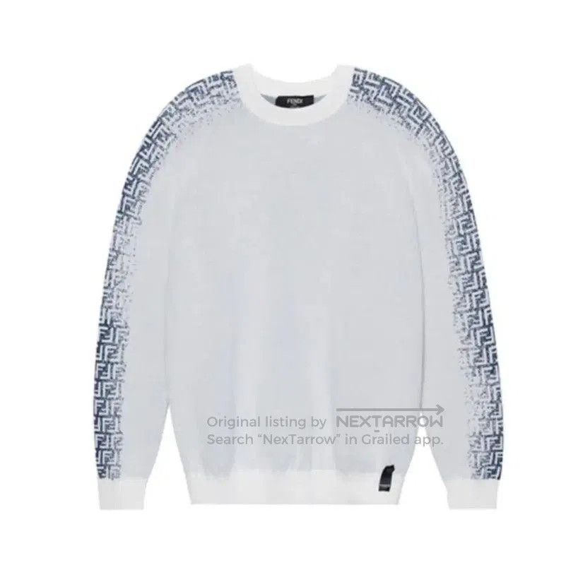 Fendi Fendi XL White Long Sleeve Knit Sweater . Size US XL / EU 56 / 4 - 1 Thumbnail