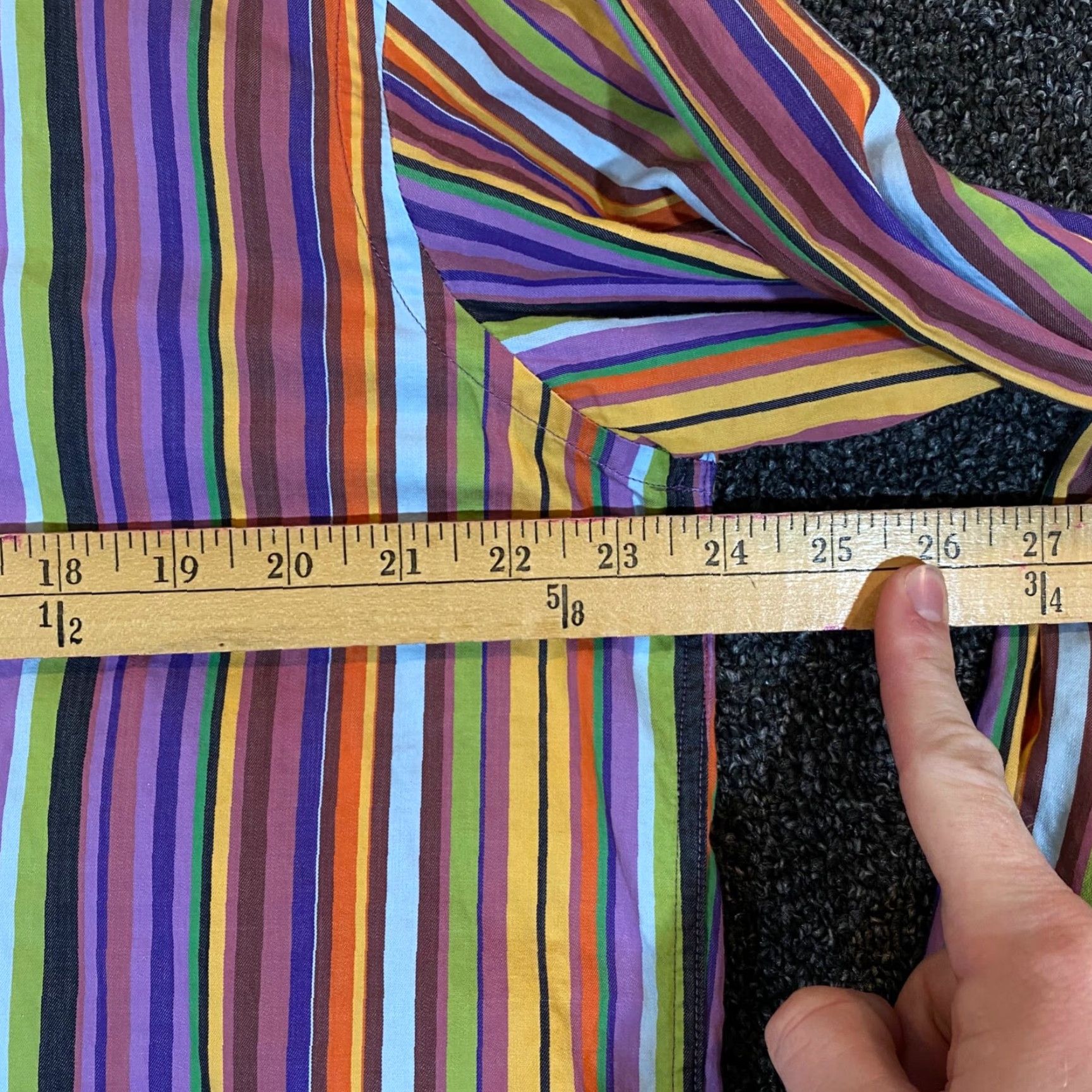 Etro ETRO Milano Shirt Mens 42 Multicolor Striped Button Up Outdoors L/S Italy Dress Size 42R - 5 Thumbnail