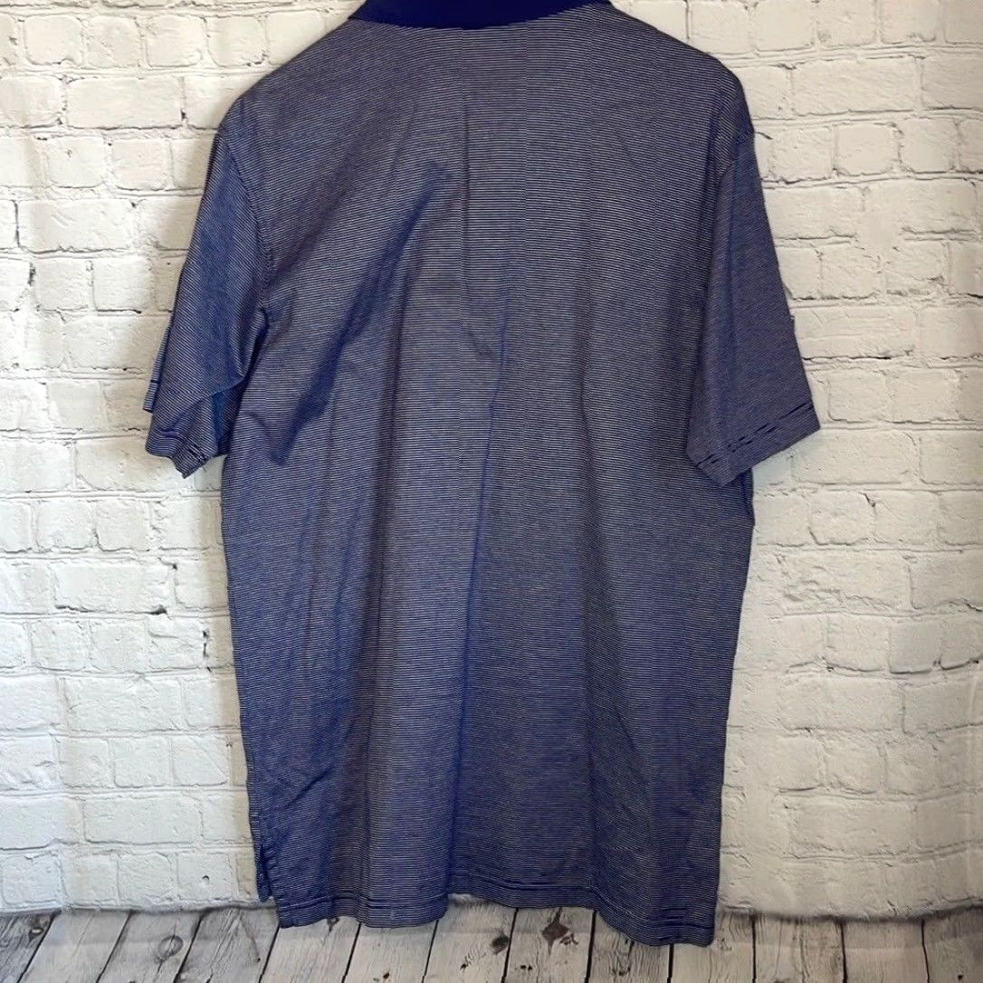Peter Millar Peter Millar Polo Shirt Men Short Sleeve Blue White Striped Medium Multicolor Size US M / EU 48-50 / 2 - 4 Thumbnail