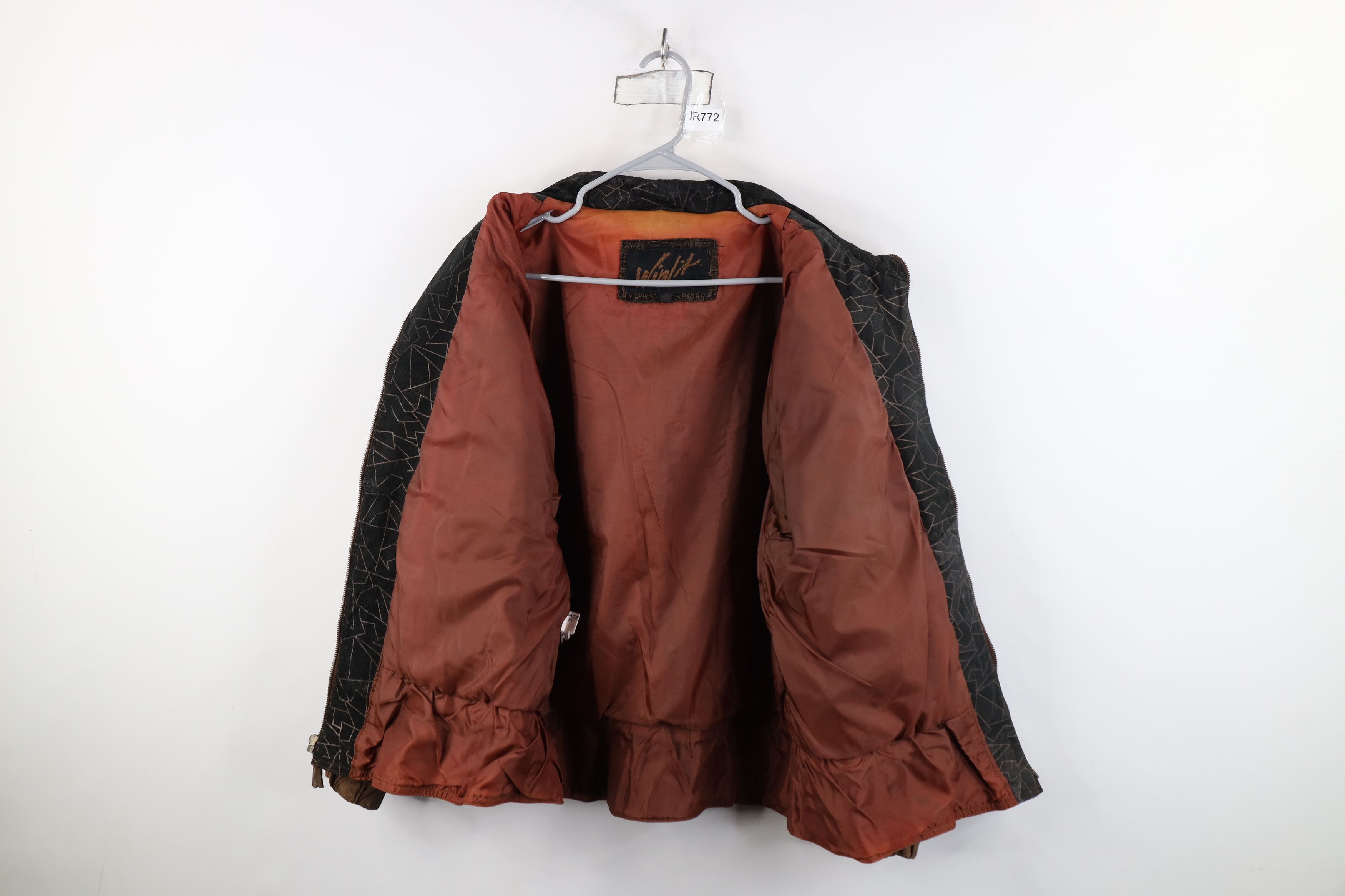 Vintage Vintage 90s Streetwear Patchwork Suede Leather Jacket Size L / US 10 / IT 46 - 10 Thumbnail