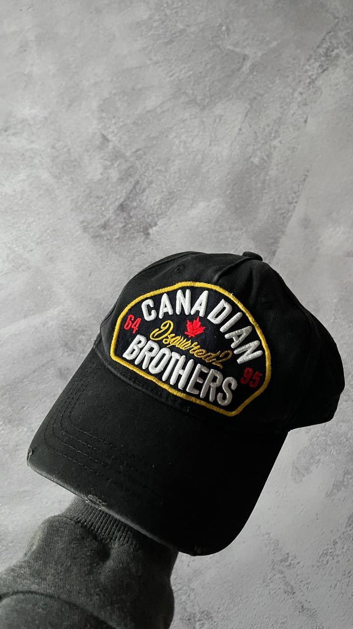 Dsquared2 Dean Dan Caten Black Distressed Y2K Cap Hat