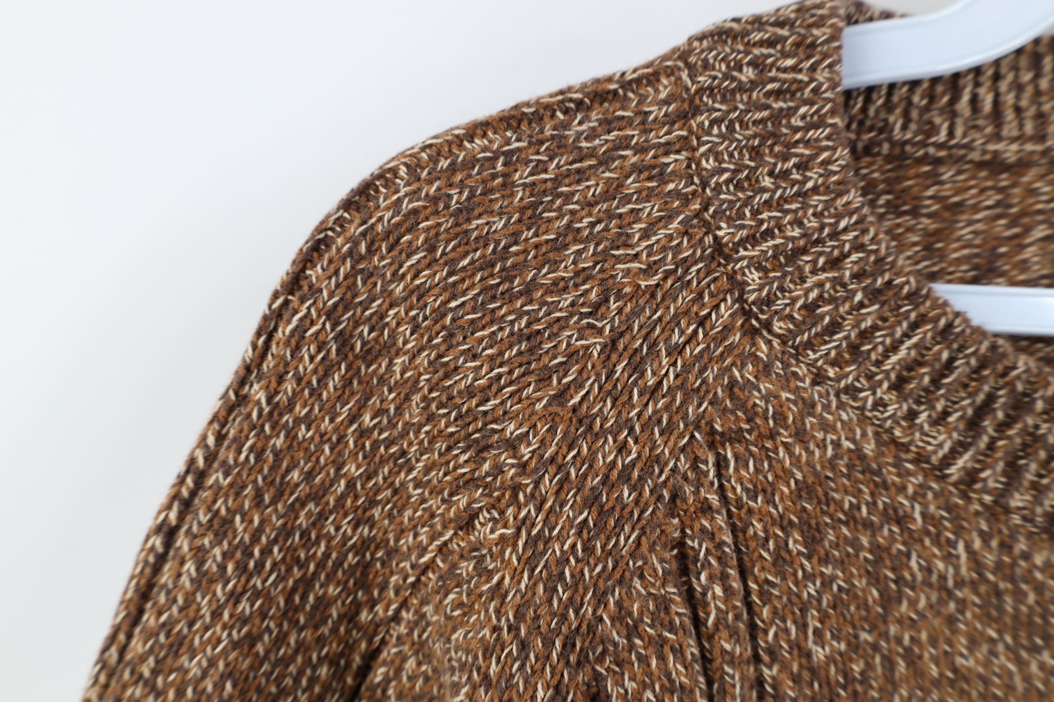 Vintage Vintage 90s Streetwear Heavy Cotton Ribbed Cable Sweater Size XL / US 12-14 / IT 48-50 - 5 Thumbnail