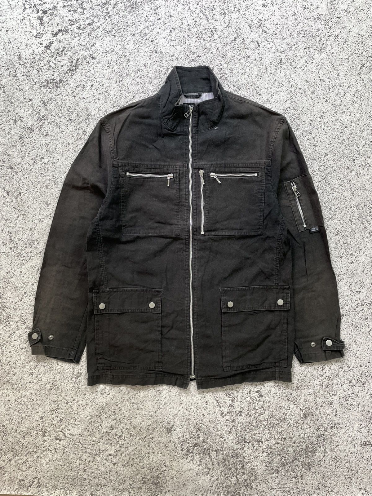 KMRii 2000s Louis Chavlon - Thrashed Sun faded Hbt Work Jacket Size US M / EU 48-50 / 2 - 1 Thumbnail