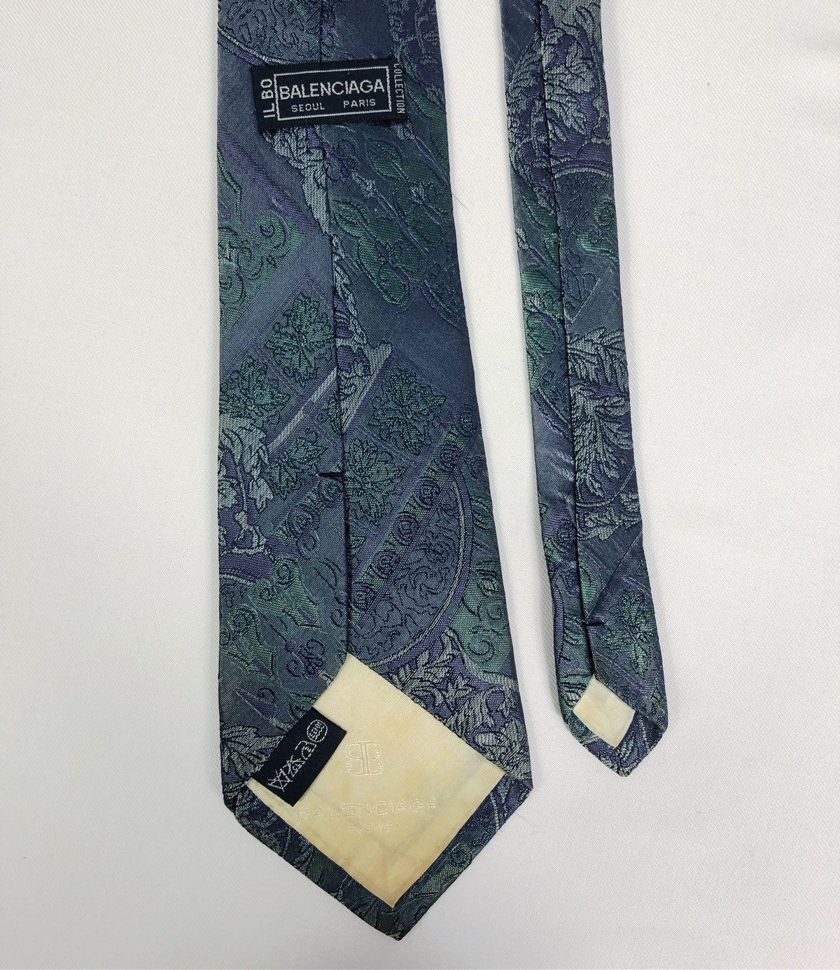 Balenciaga Rare Vintage Balenciaga Floral Silk Tie Size ONE SIZE - 5 Thumbnail