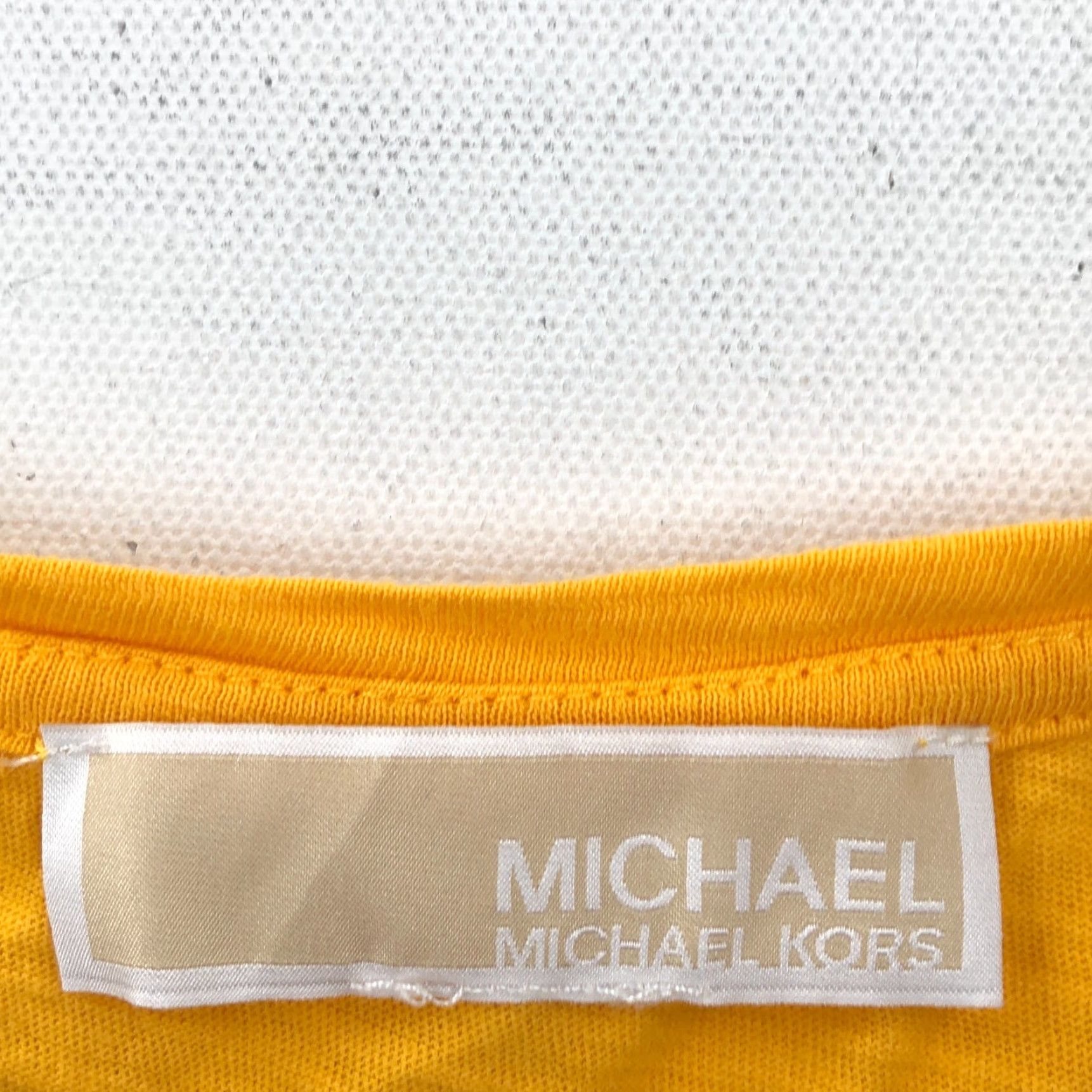 Michael Kors Michael Kors Womens Lace Cap Sleeve Pullover Blouse Yellow Size M Regular Fit Short Sleeve Size M / US 6-8 / IT 42-44 - 3 Thumbnail