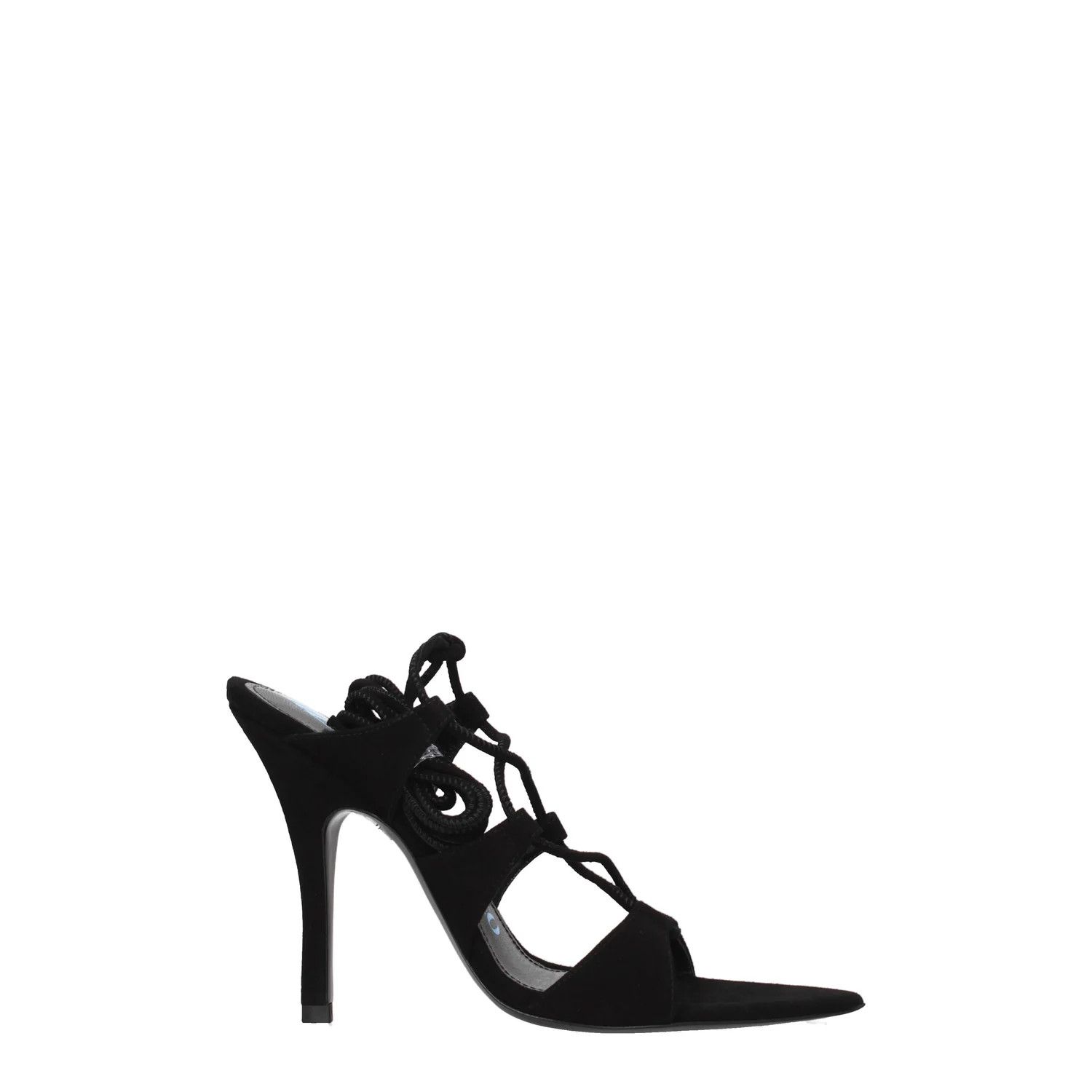 The Attico ob1o1e1224 Suede Sandals in Black Size US 7.5 / IT 37.5 - 1 Thumbnail