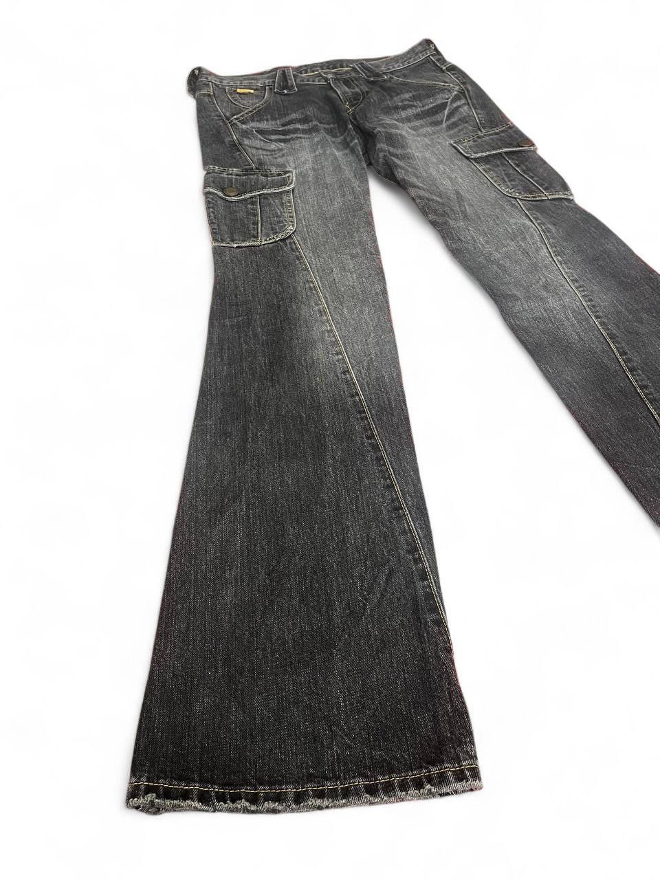 If Six Was Nine Flare jeans Lee multipocket cargo distressed denim twist leg Size US 30 / EU 46 - 2 Thumbnail