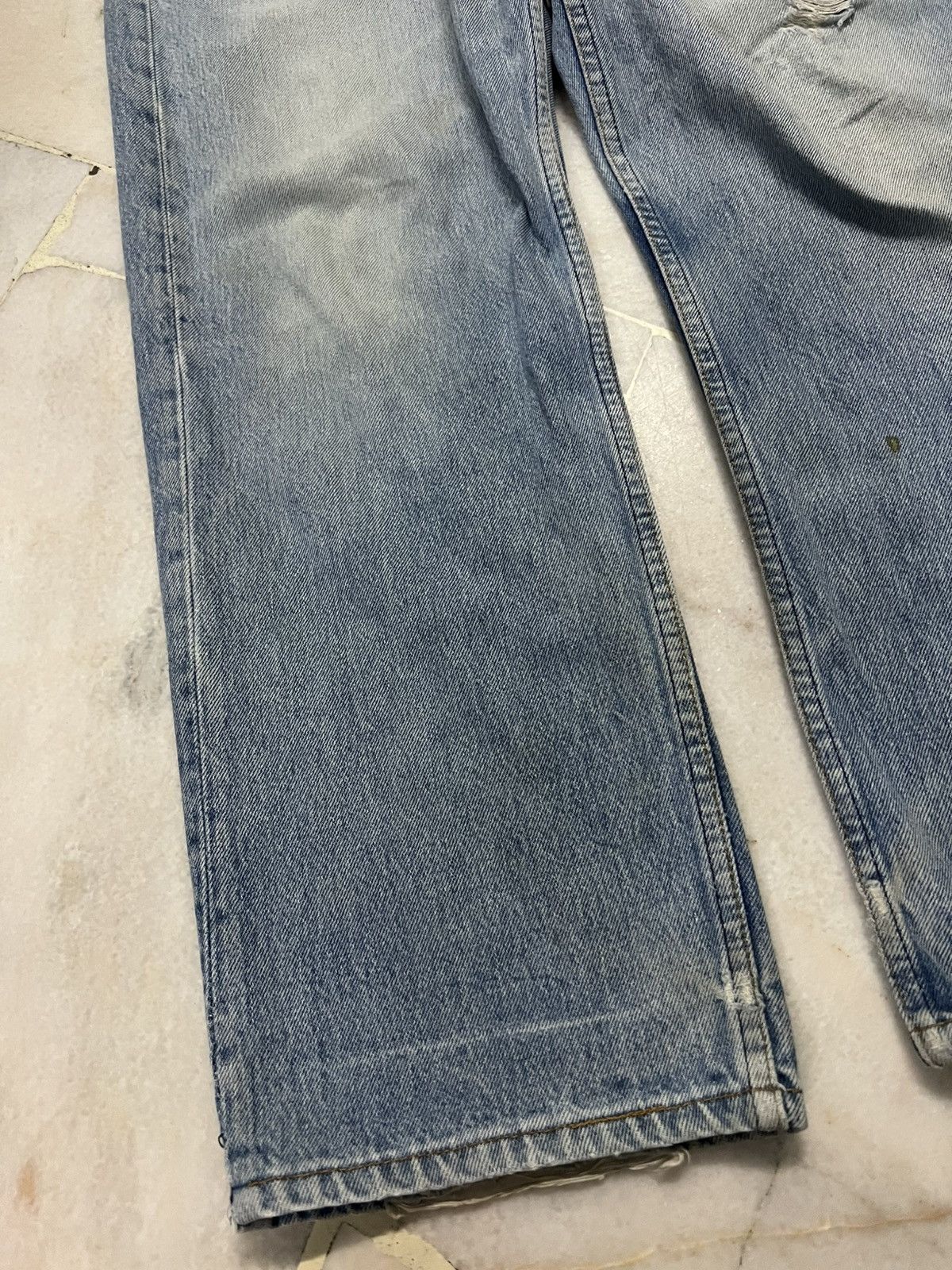 Levi's 💥90’s💥Vintage Levis 501XX Stone Wash Distress Jean USA Size US 35 - 4 Thumbnail