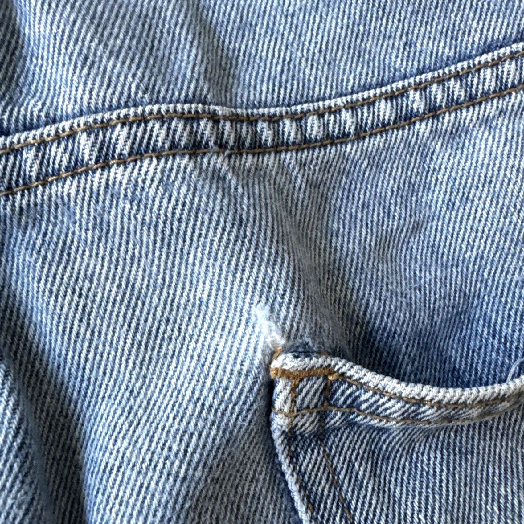 Denime VINTAGE Sonoma Jeans Shorts Mens 38 Blue Denim Jorts 90s Cargo Distressed Wide Loose Size US 38 / EU 54 - 3 Thumbnail