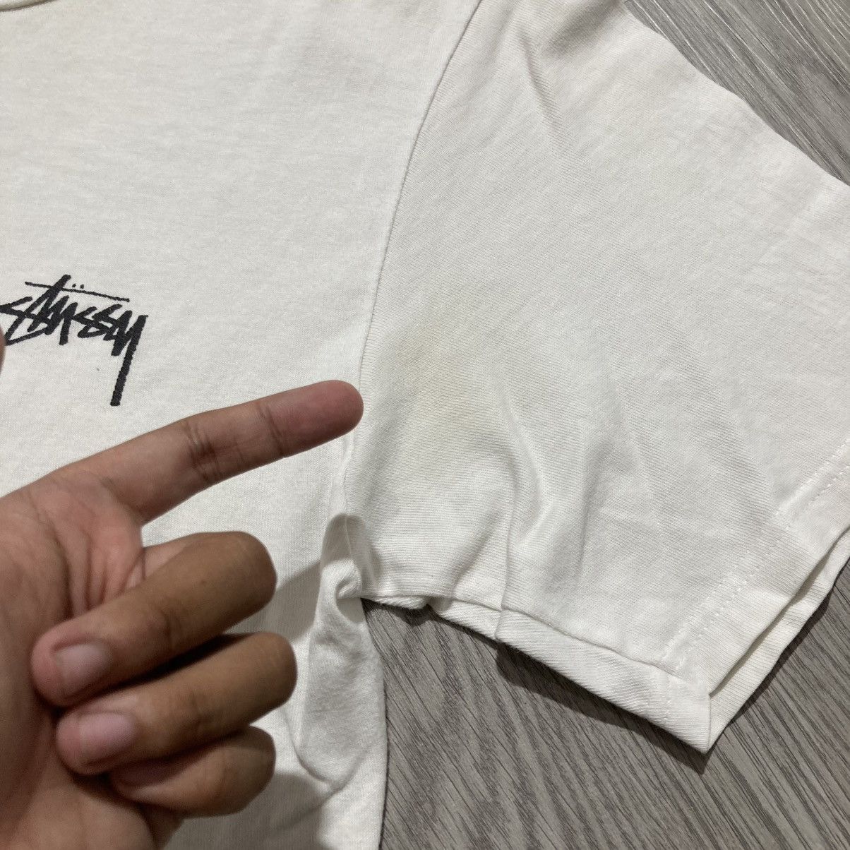 Stussy Stussy Surfman Beach Logo T-shirt White Size US S / EU 44-46 / 1 - 9 Thumbnail