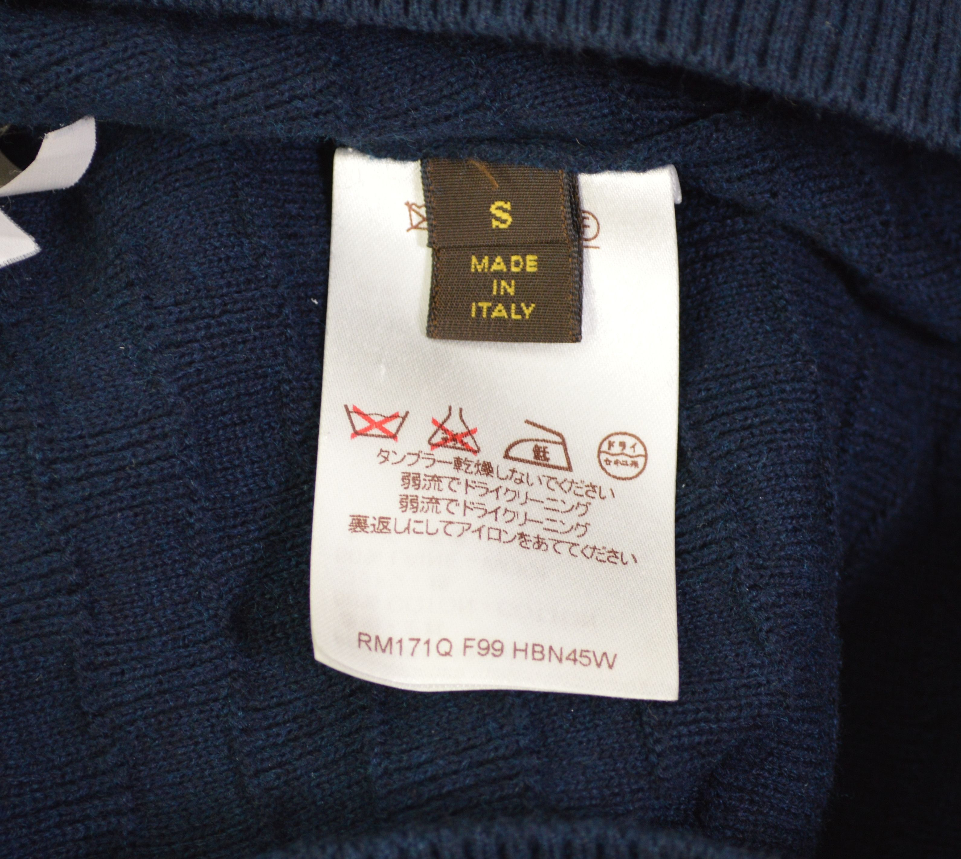 Louis Vuitton Men's Louis Vuitton Damier Pullover Sweater S Blue Size US S / EU 44-46 / 1 - 7 Thumbnail