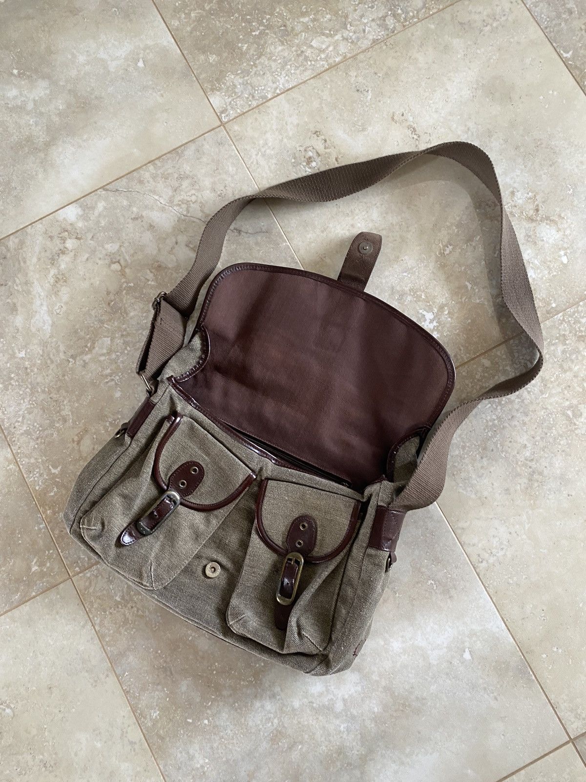 Fred Perry Vintage Fred Perry Sholder Avant-Garde Military Style Bag Size ONE SIZE - 7 Thumbnail