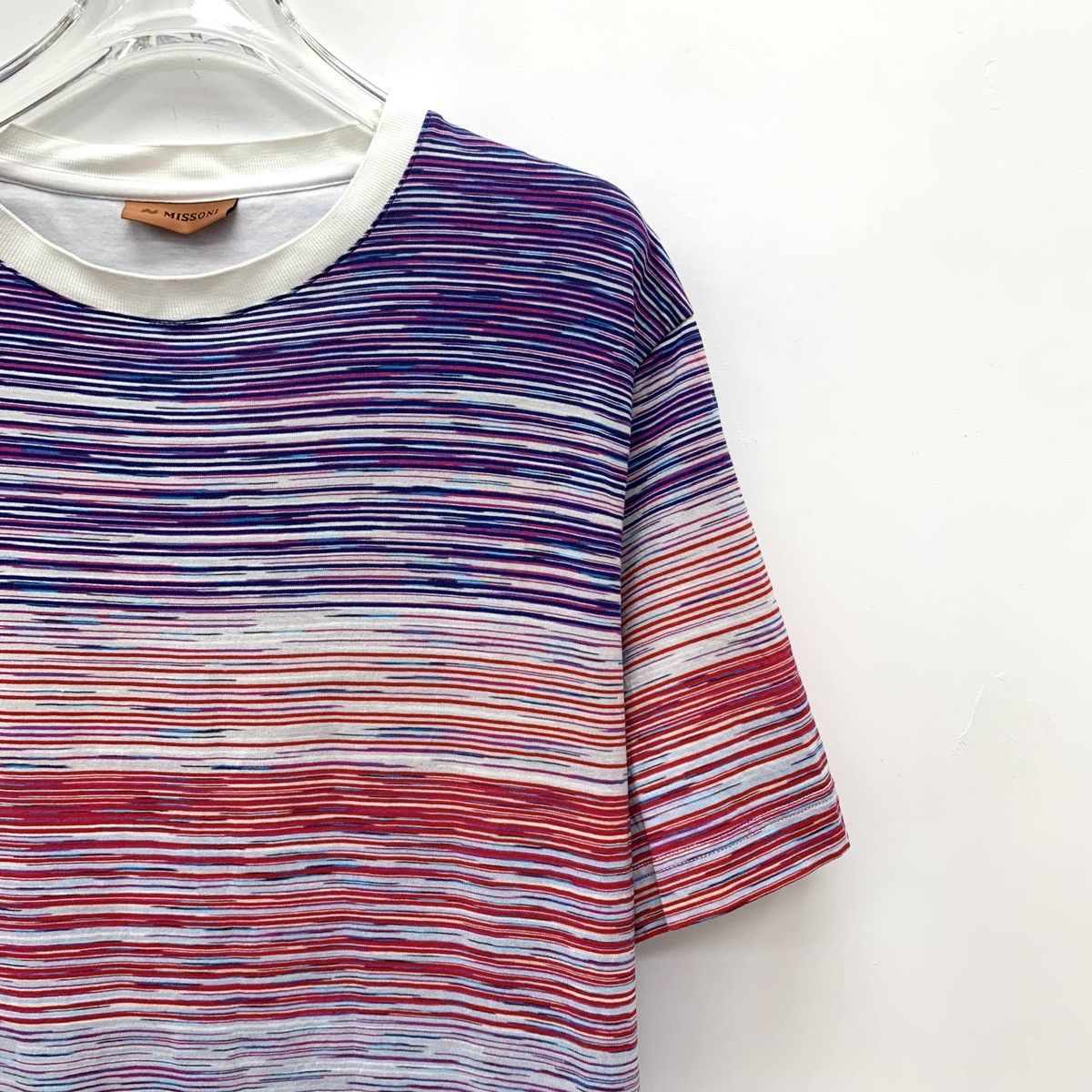 Missoni Missoni 22 Colorful Striped Short Sleeve T-Shirt K26WX Size US L / EU 52-54 / 3 - 3 Thumbnail