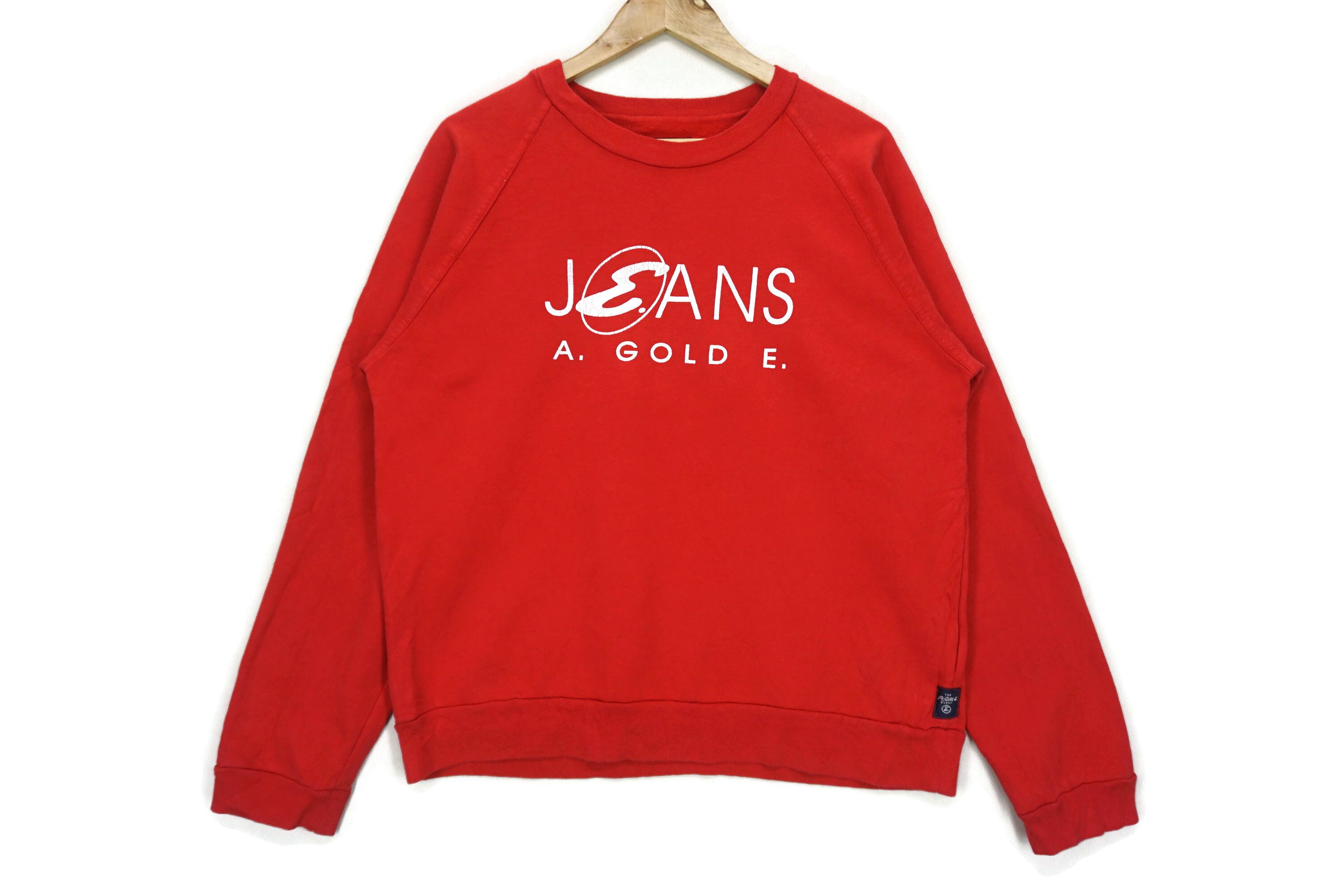image of Ag Adriano Goldschmied Spellout Sweatshirt The A. Gold E Event Made In Usa Size M in Red, Men's