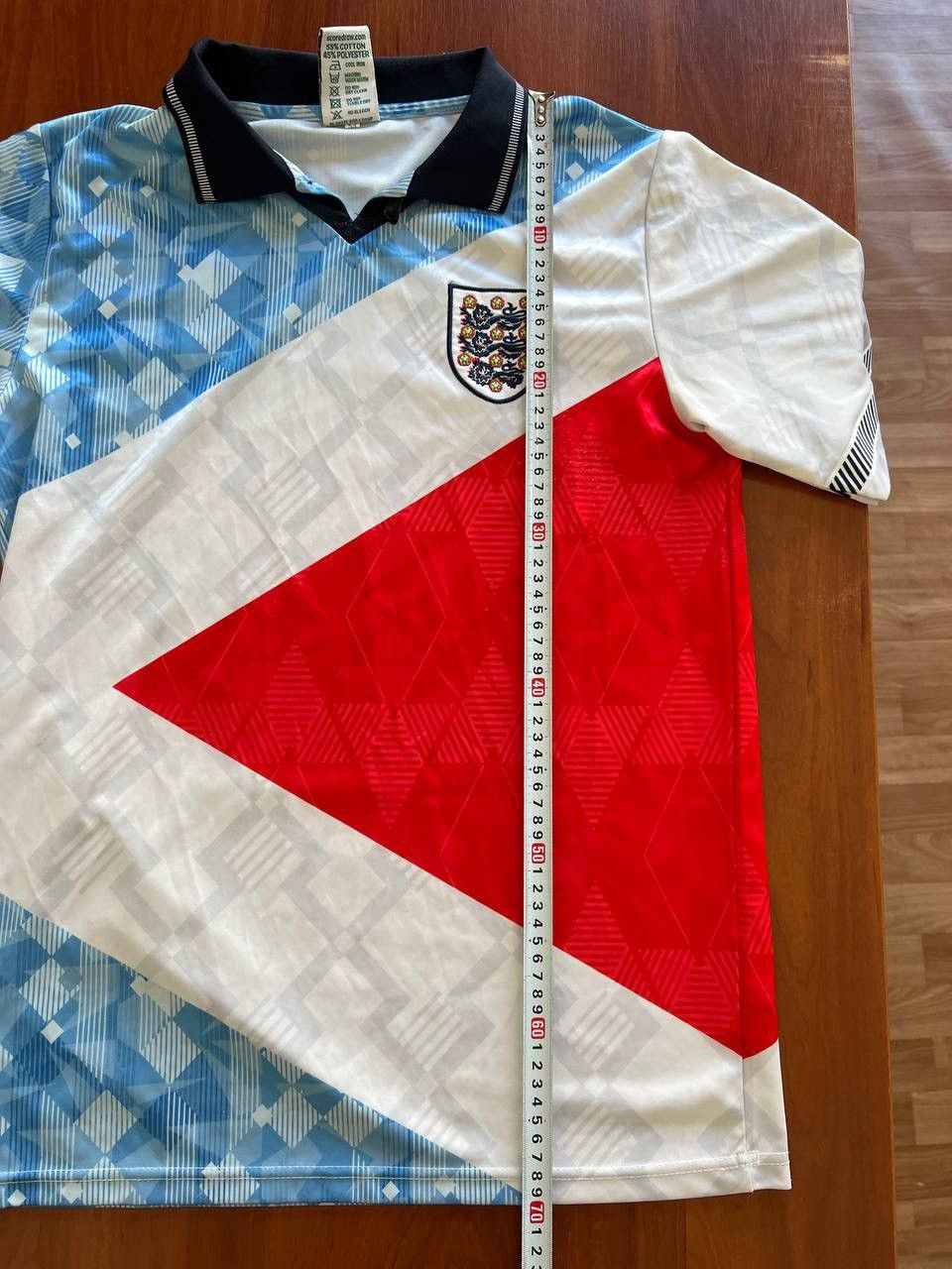 Sports Specialties 1990/92 ENGLAND TEAM SCORE DRAW REMAKE SOCCER JERSEY SHIRT M Size US M / EU 48-50 / 2 - 19 Thumbnail