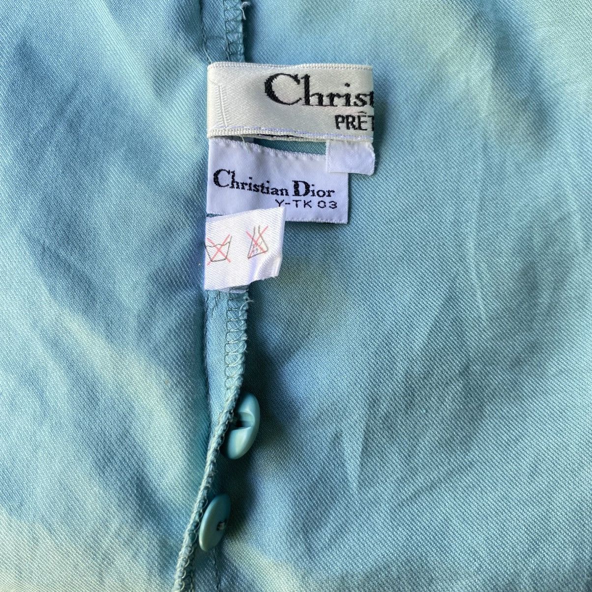 Dior Christian Dior Light Blue Button Cuff Blouse Size M / US 6-8 / IT 42-44 - 16 Thumbnail
