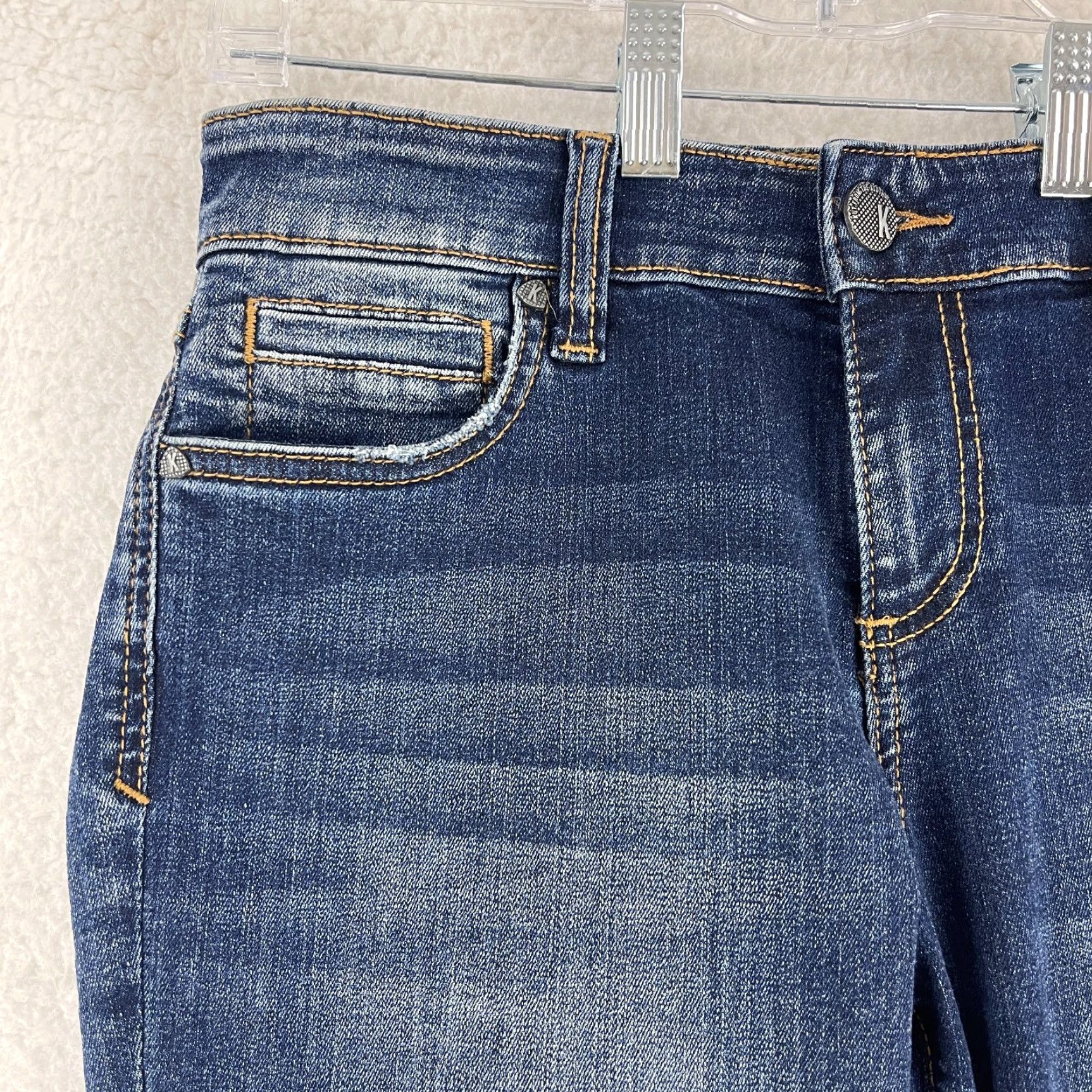 Vintage KUT from the Kloth Toothpick Skinny Jeans Womens Size 4 Blue Denim Mid-Rise Jeans Size 27" / US 4 / IT 40 - 4 Thumbnail