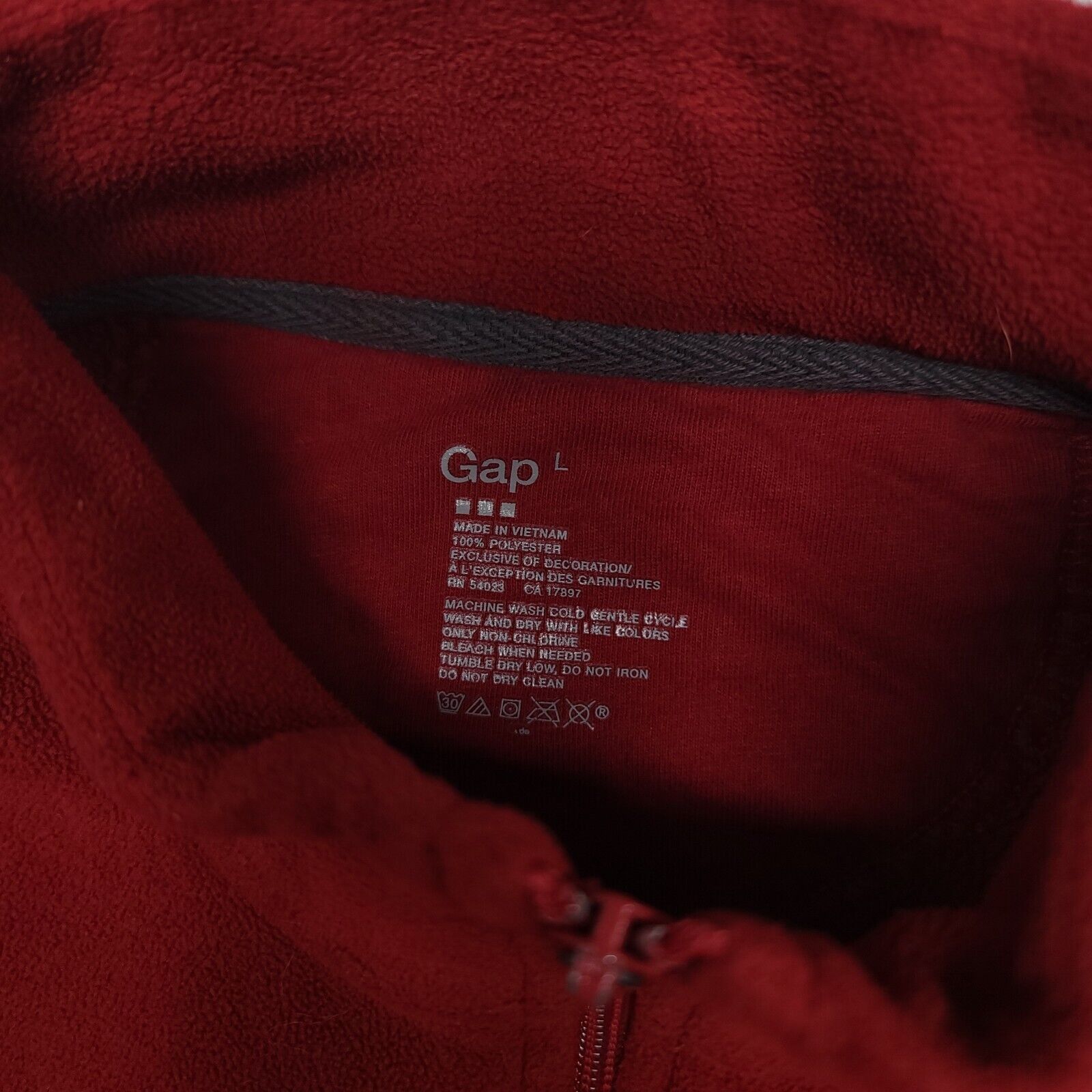 Gap Gap 1/4 Zip Up Pullover Long Sleeve Jacket Womens Size L Red Size L / US 10 / IT 46 - 4 Thumbnail