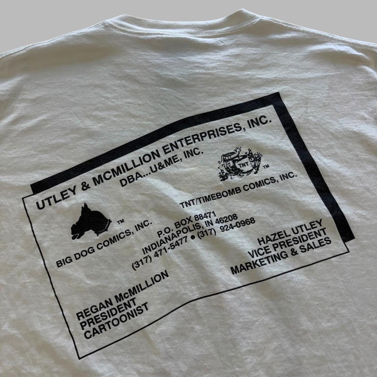 Vintage Vintage 1995 Man Black Big Dog Comic Tee Size US XL / EU 56 / 4 - 7 Thumbnail