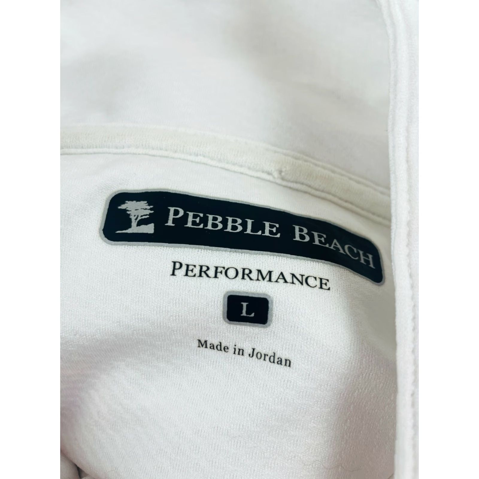 Vintage Pebble Beach Performance Polo Shirt Men's L White Short Sleeve 1/4 Button Golf Breathable Sports Shirt Regular Fit Size US L / EU 52-54 / 3 - 6 Thumbnail