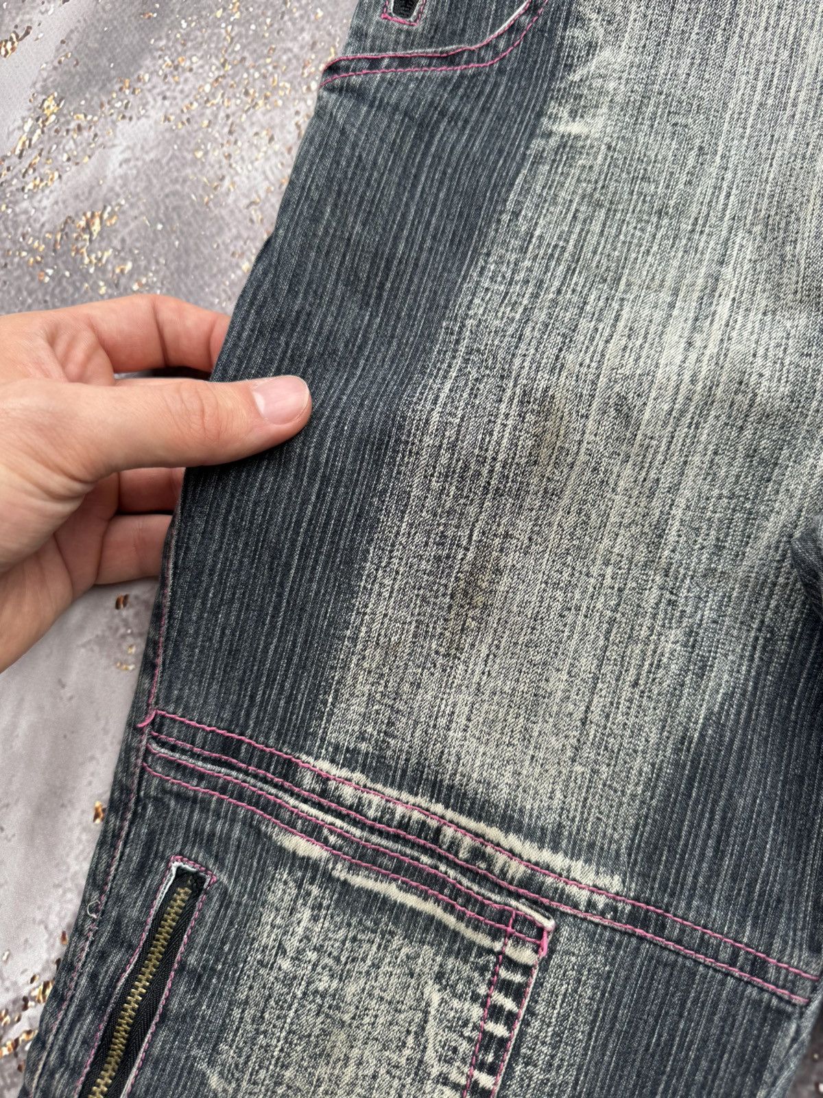 Vintage Vintage Cargo Flared Worn Jeans Size 26" / US 2 / IT 38 - 4 Thumbnail