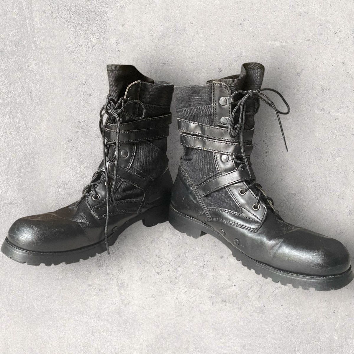 NUMBER (N)INE 08SS BIRDS期 leather boots Number (N)ine Double Layer Boots - SS08 