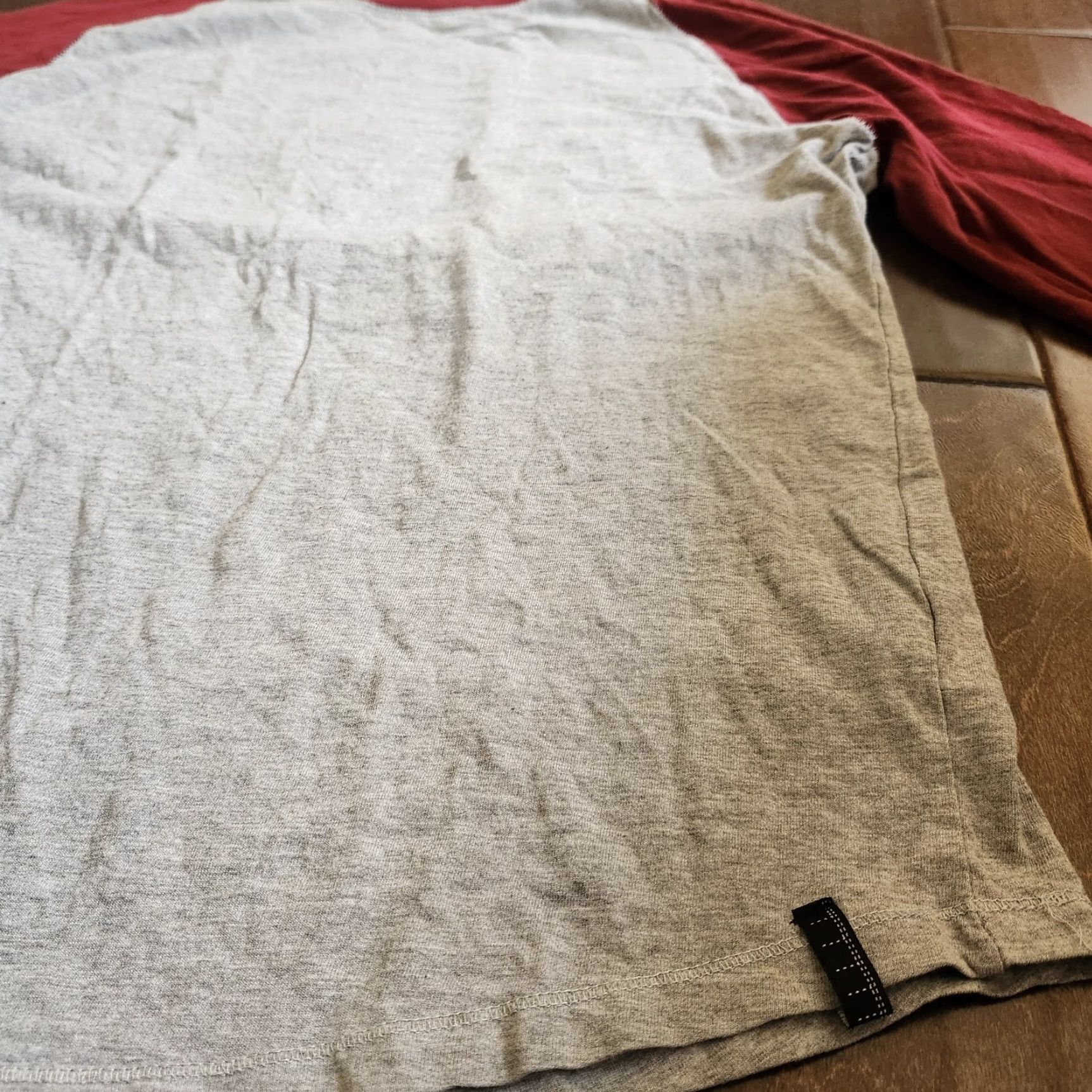 Cotton On Cotton On T-Shirt Women 3/4 Sleeve Striped Crew Neck Red Gray XS? Actually size S Multicolor. Size S / US 4 / IT 40 - 5 Thumbnail