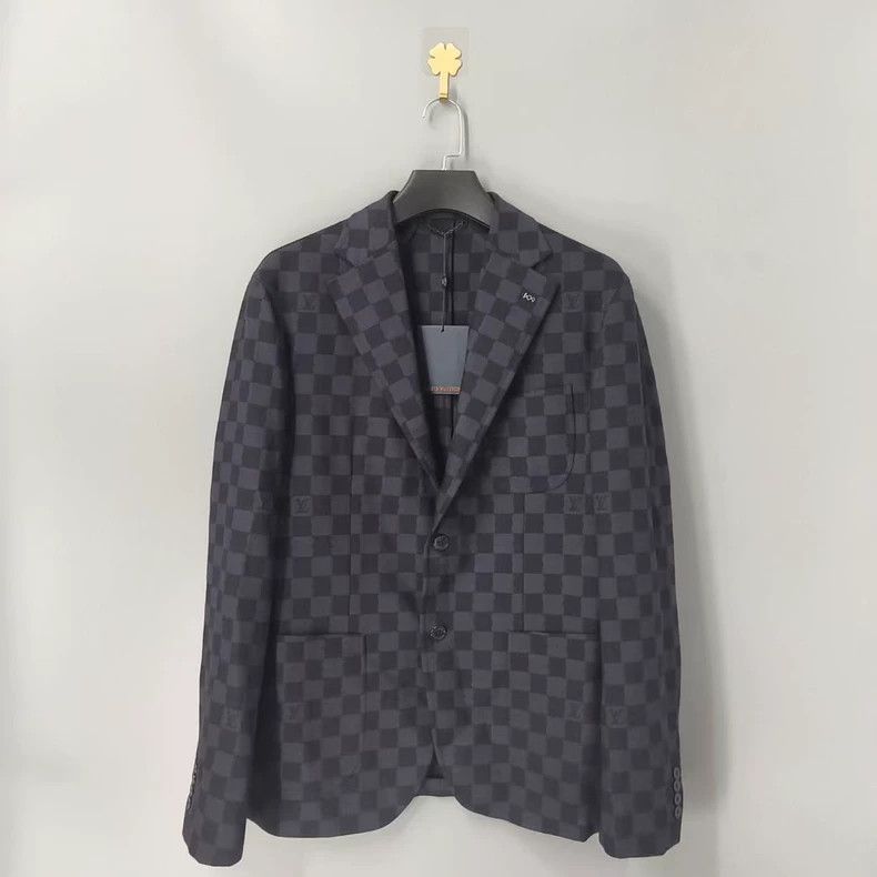 Louis Vuitton Louis Vuitton Checkerboard single-breasted blazer jacket Size US XL / EU 56 / 4 - 1 Thumbnail