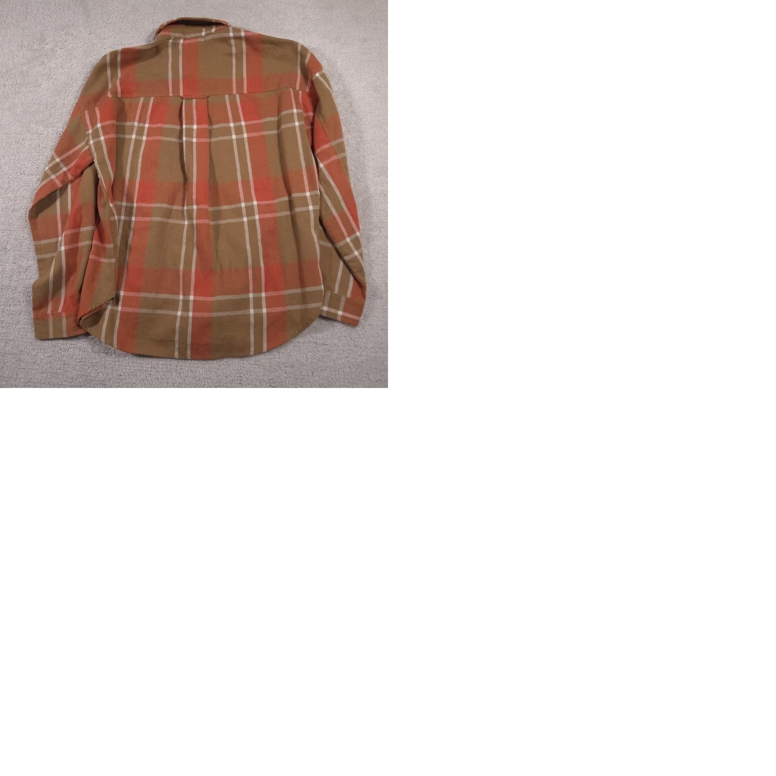 BKE BKE Shirt Womens Large Brown Plaid Button-Down Long Sleeve Boyfriend Flannel Shirt Size L / US 10 / IT 46 - 9 Thumbnail