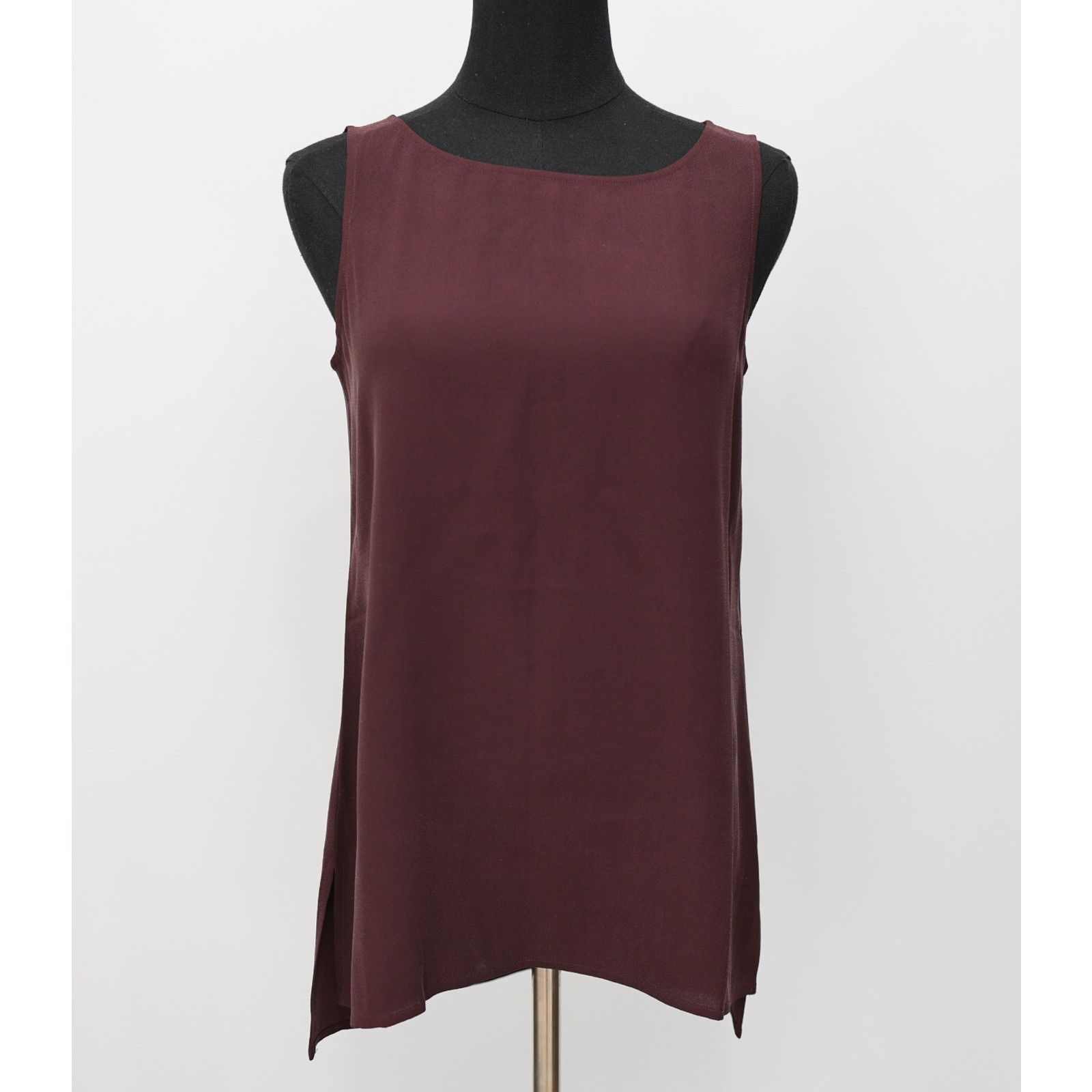 Eileen Fisher EILEEN FISHER Silk Crepe Ballet Neck Tunic Tank Top Sz PP Size XS / US 0-2 / IT 36-38 - 2 Thumbnail