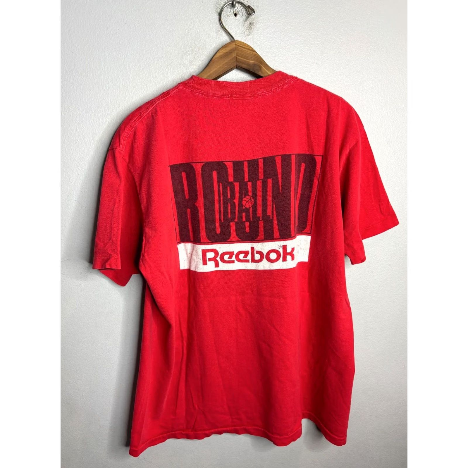 Reebok Vintage Reebok Basketball T-Shirt Mens XL Red 90s 5774 Size US XL / EU 56 / 4 - 5 Thumbnail