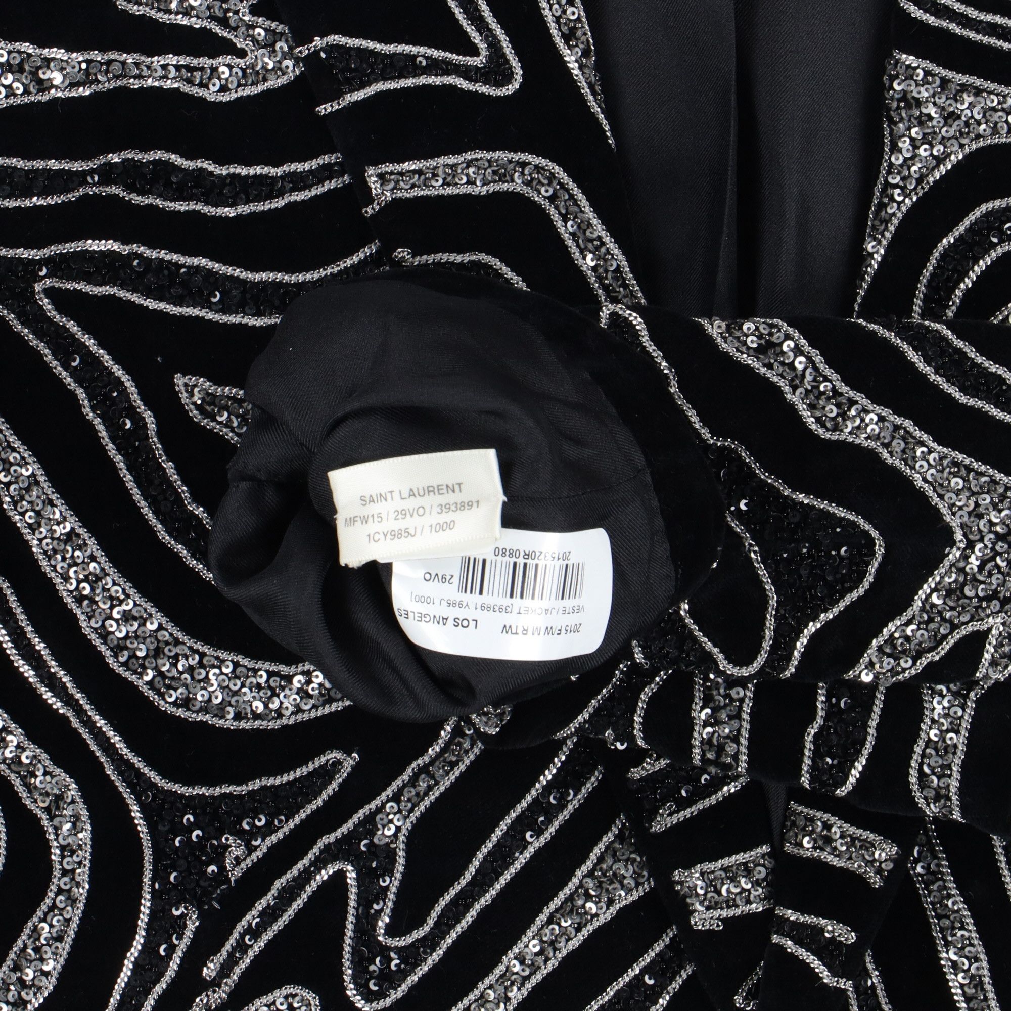 Saint Laurent Paris FW15 Runway Zebra Sequin Embellished Blazer Size US S / EU 44-46 / 1 - 13 Thumbnail