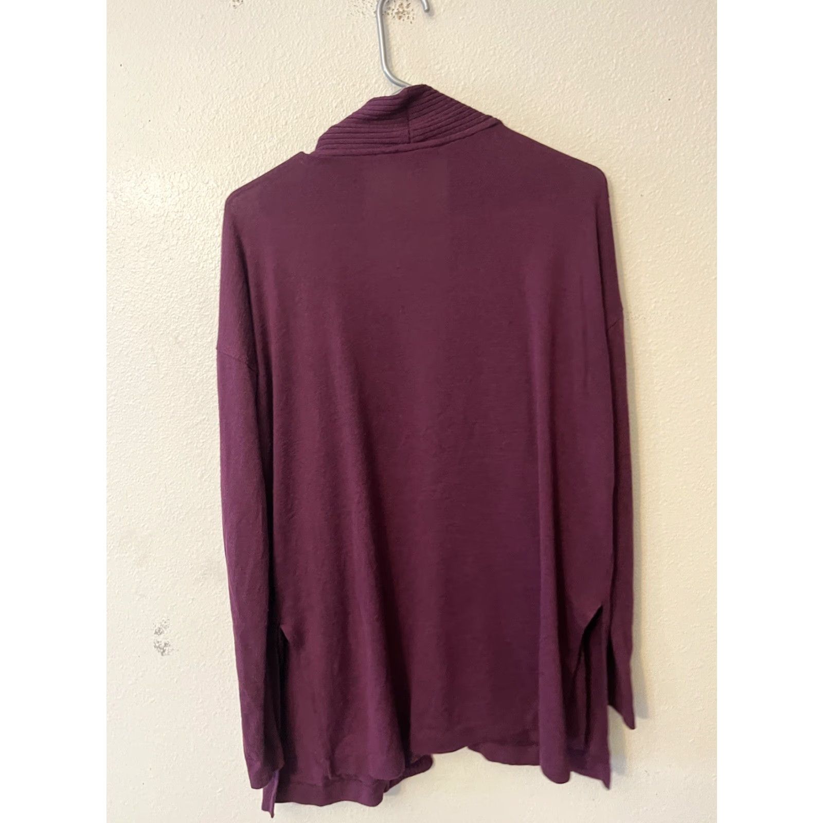 Banana Republic Banana Republic Women Cardigan Sweater Maroon Open Front Size M Knit Cotton Dress Cardigan Womens 90s Theme Italian Pockets Open Front Size M / US 6-8 / IT 42-44 - 3 Thumbnail