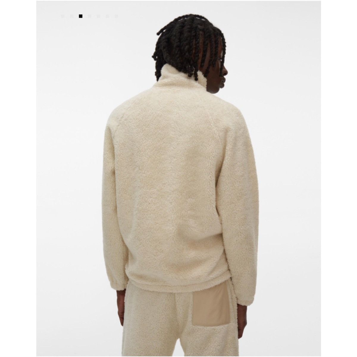 Helmut Lang HELMUT LANG SHAGGY FLEECE/LEATHER PULLOVER Size US XL / EU 56 / 4 - 4 Thumbnail